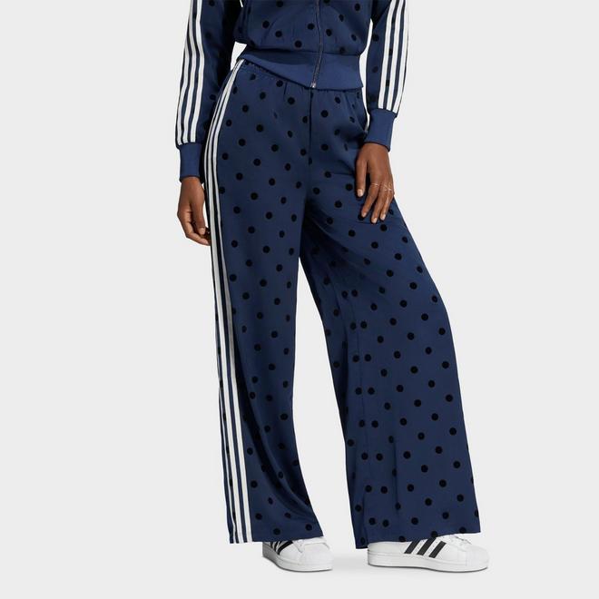 Women's adidas Originals Firebird Polka Dot Satin Wide-Leg Track Pants