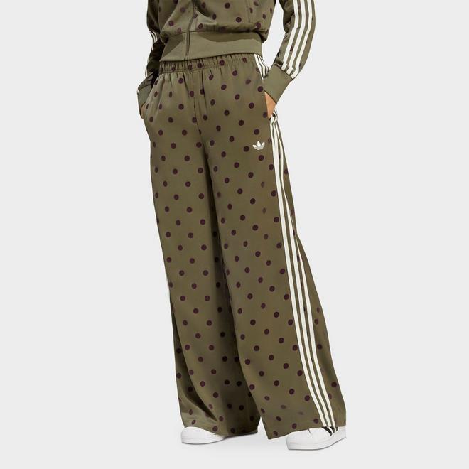 Women's adidas Originals Firebird Polka Dot Satin Wide-Leg Track Pants