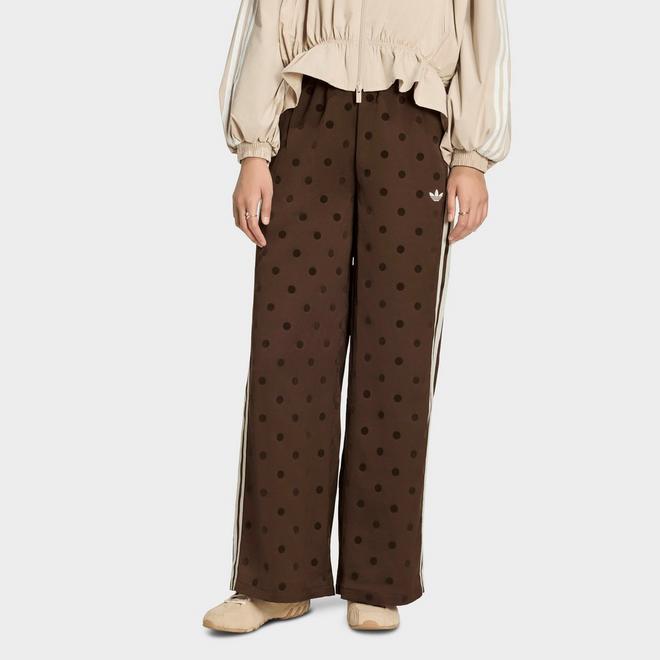 Women's adidas Originals Firebird Polka Dot Satin Wide-Leg Track Pants