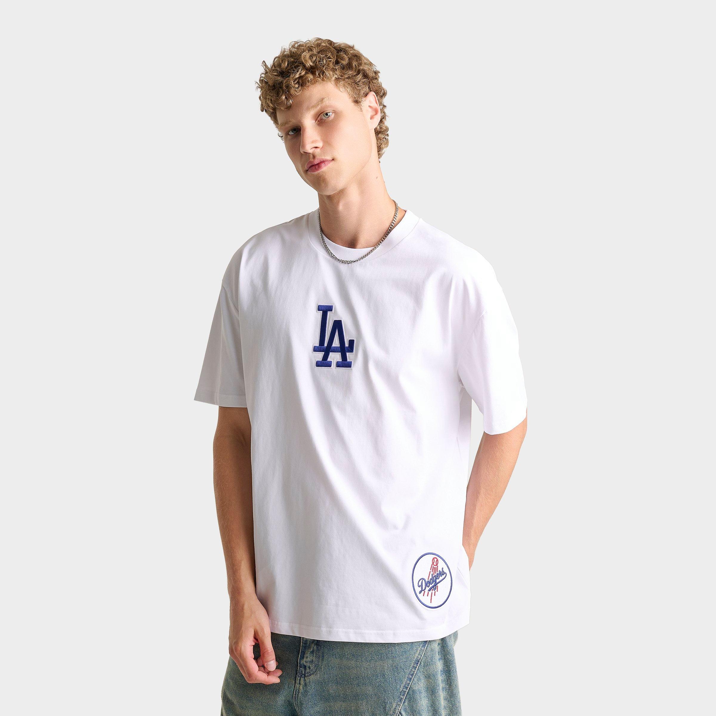 Pro Standard Men's Los Angeles Dodgers MLB Wingspan T-Shirt in White/Dodger Blue Size: Large