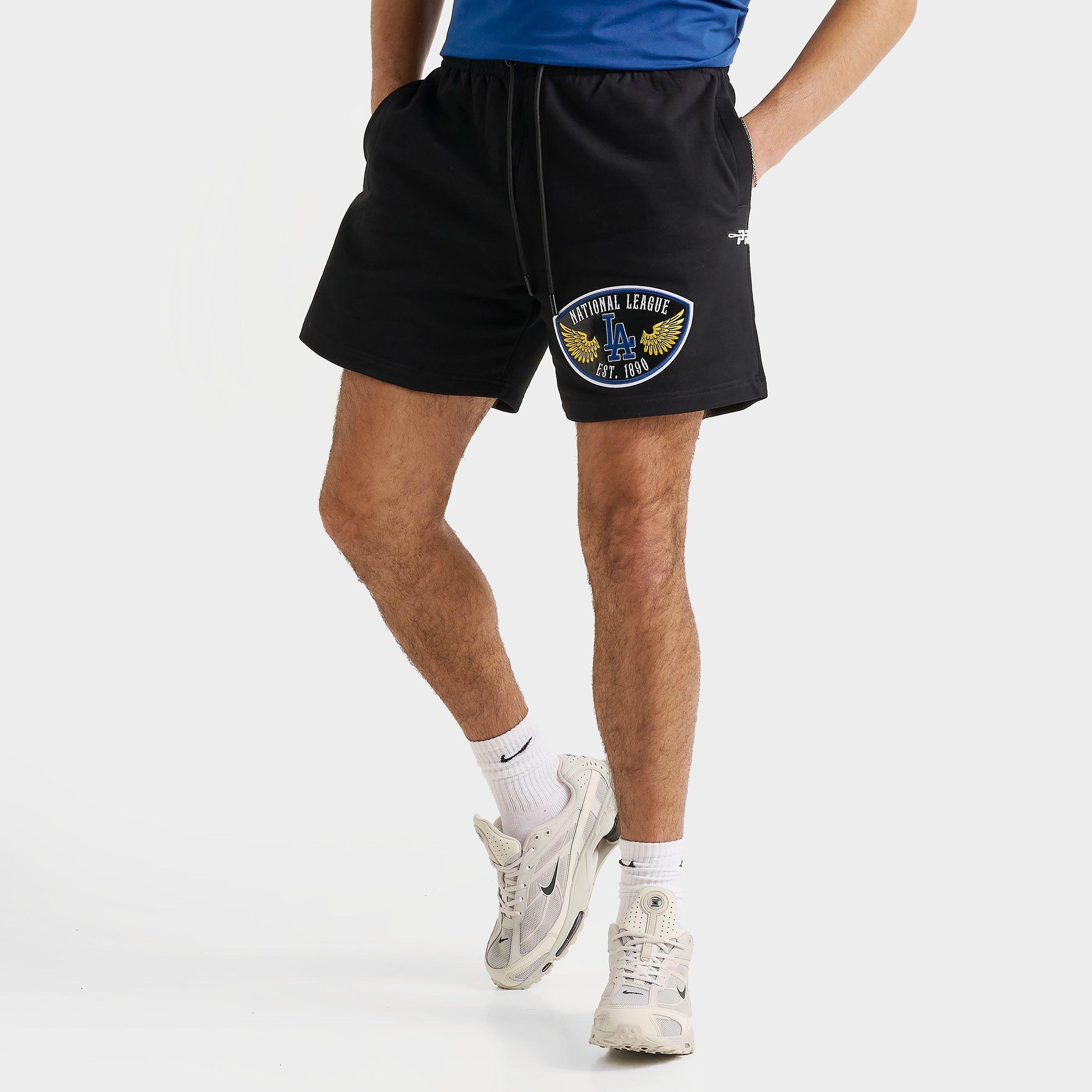 Pro Standard Men's Los Angeles Dodgers MLB Born For Sport Fleece Shorts in Black Size: Small