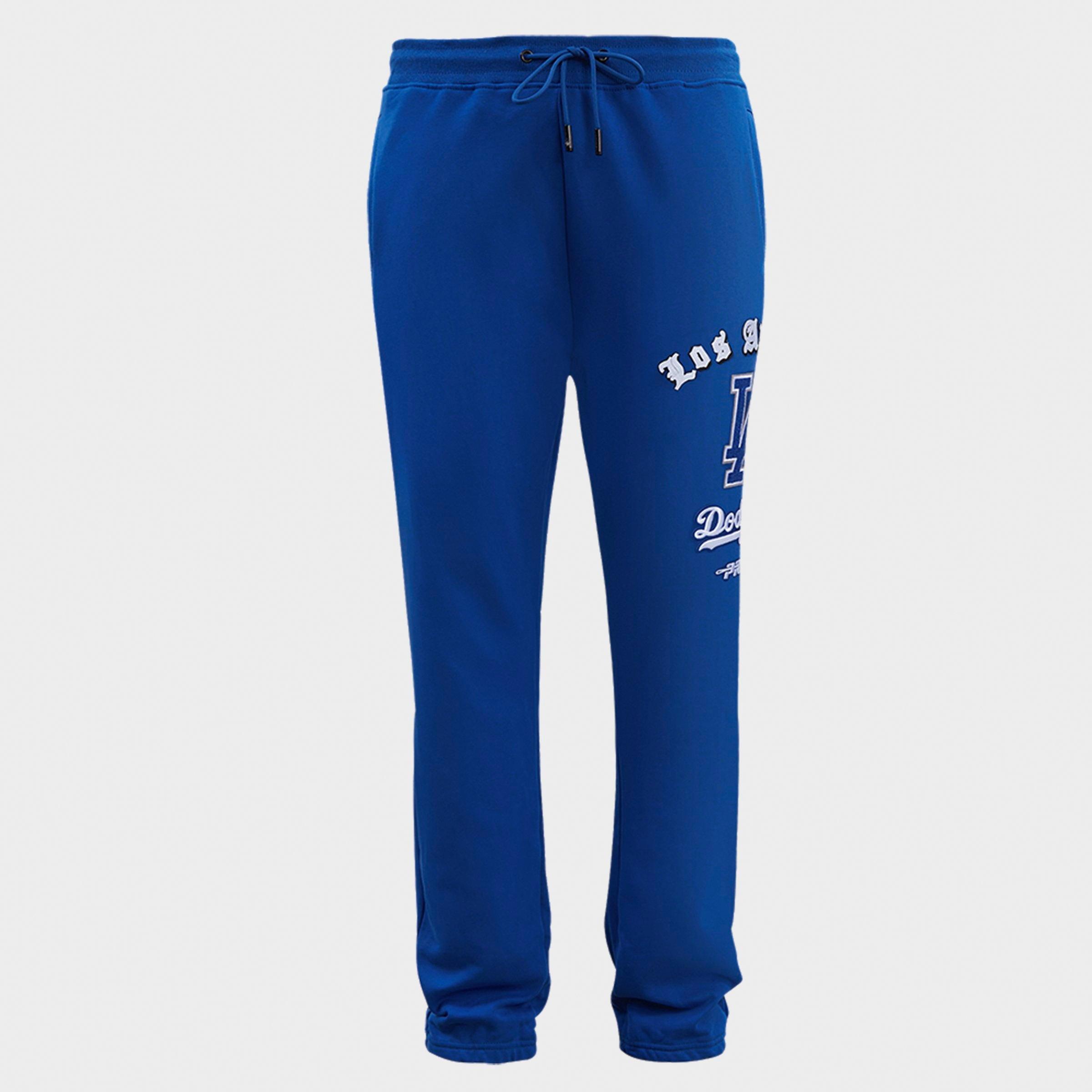 Pro Standard Men's Los Angeles Dodgers MLB Old English Fleece Sweatpants in Dodger Blue Size: Medium