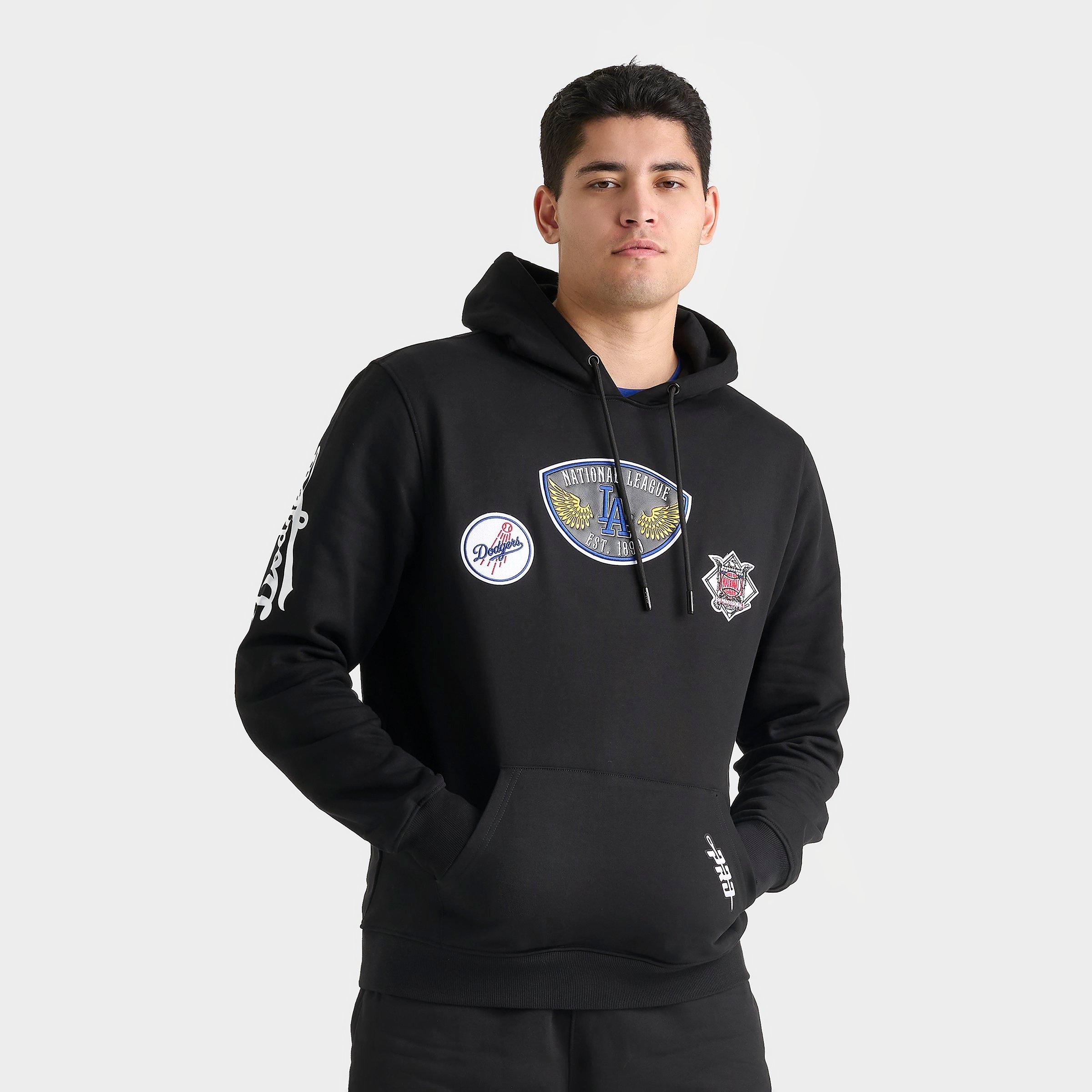 Pro Standard Men's Los Angeles Dodgers MLB Born For Sport Fleece Hoodie in Black Size: Small