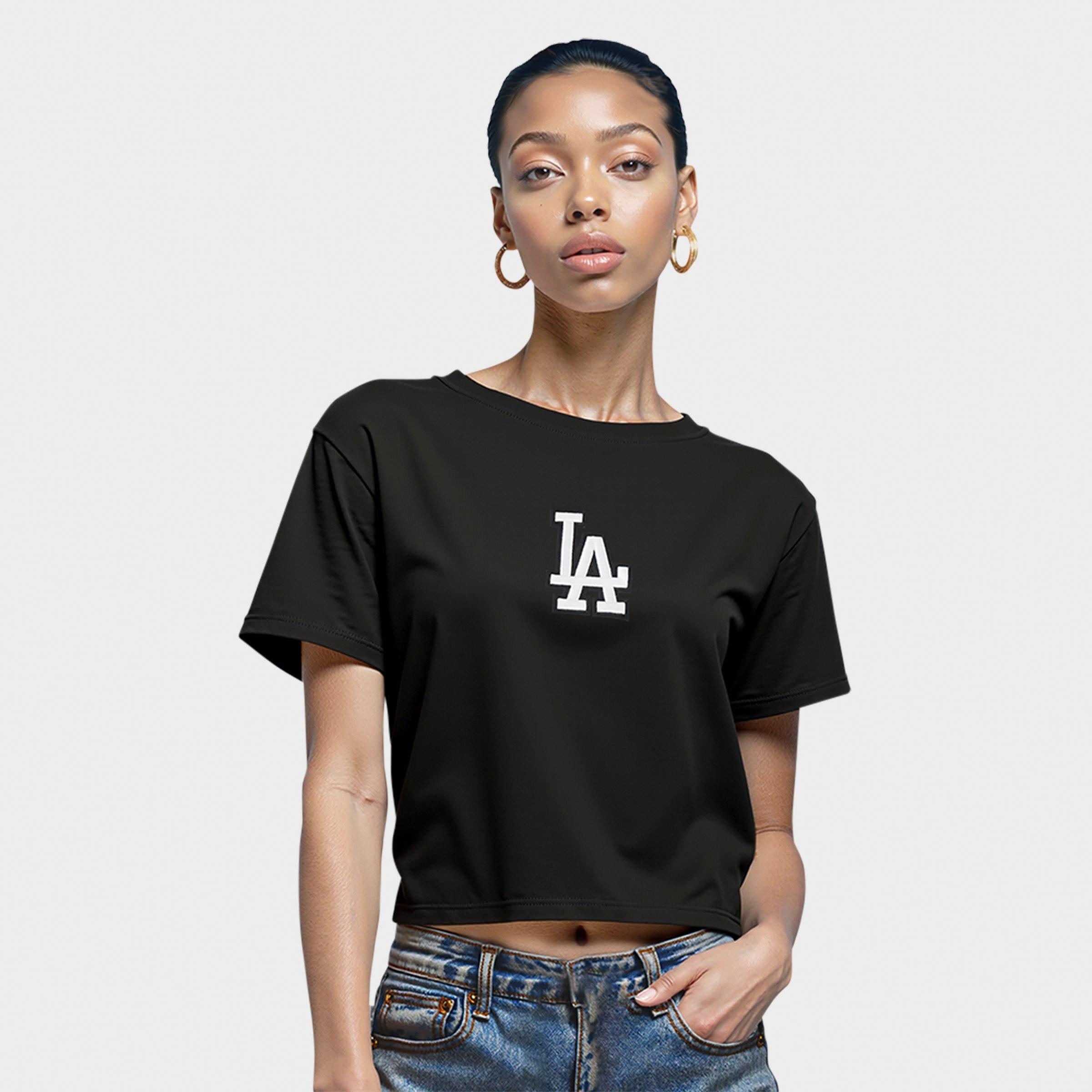Pro Standard Women's Los Angeles Dodgers MLB Wingspan Single Jersey Boxy T-Shirt