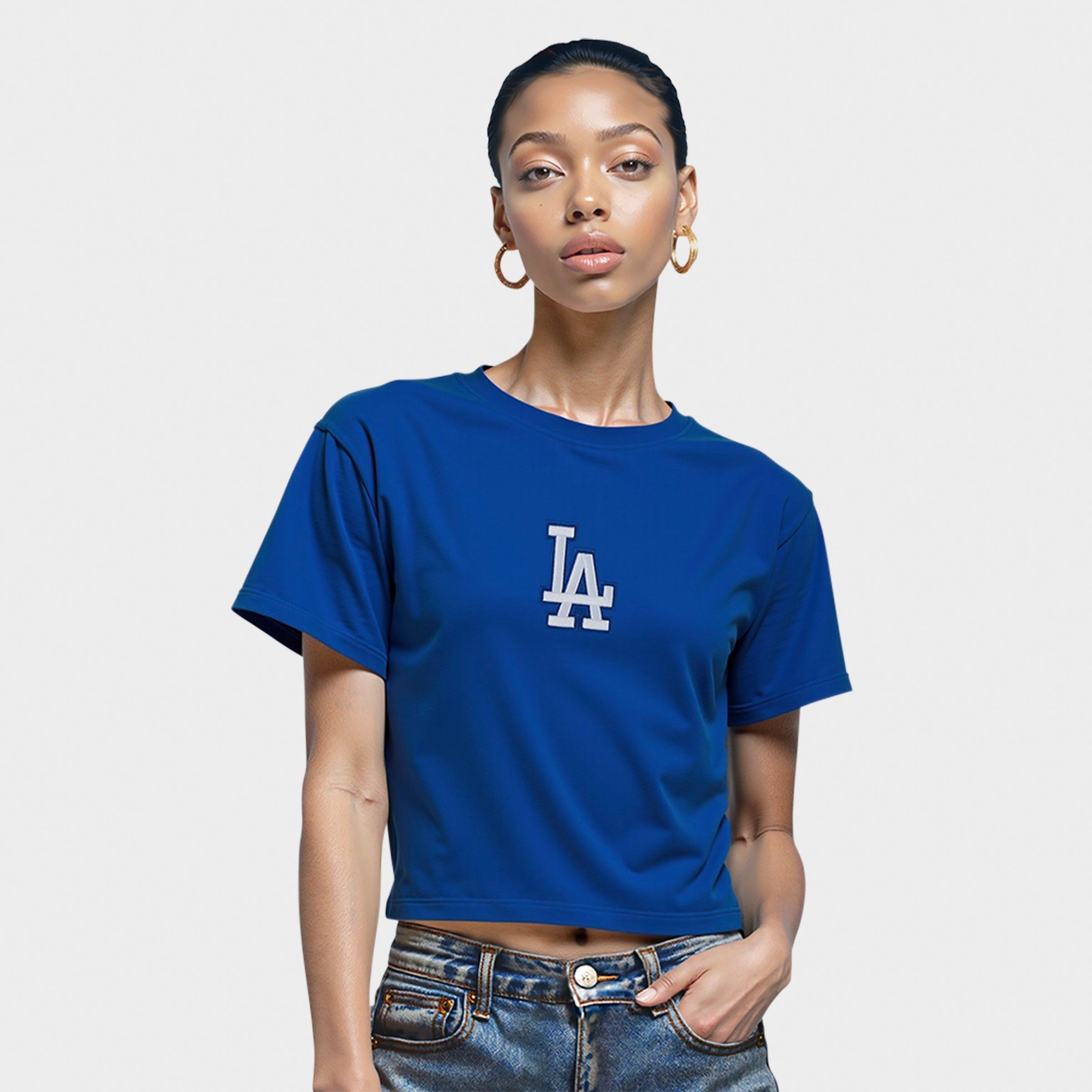 Pro Standard Women's Los Angeles Dodgers MLB Wingspan Single Jersey Boxy T-Shirt