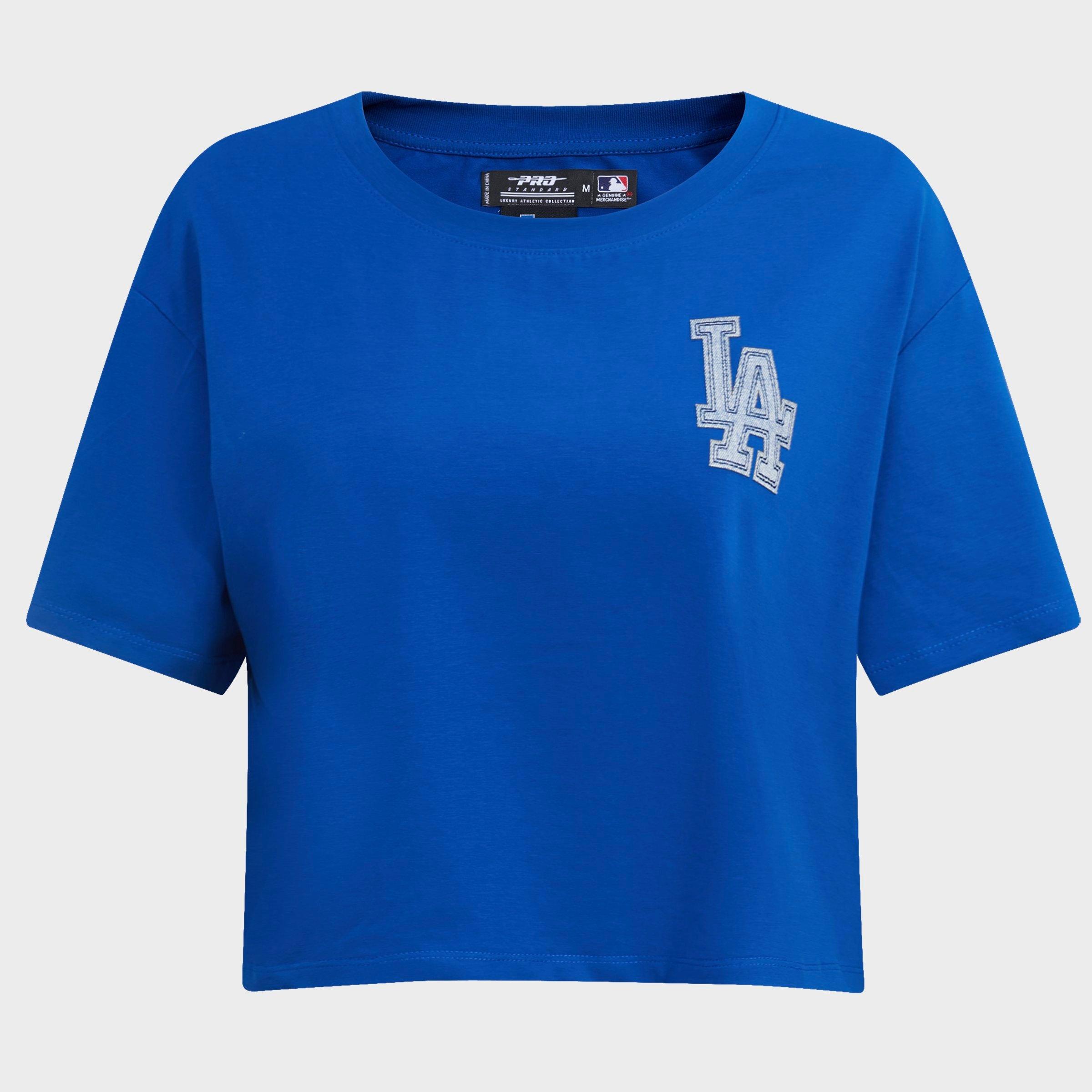 Pro Standard Women's Los Angeles Dodgers MLB Varsity Blues Single Jersey Boxy T-Shirt
