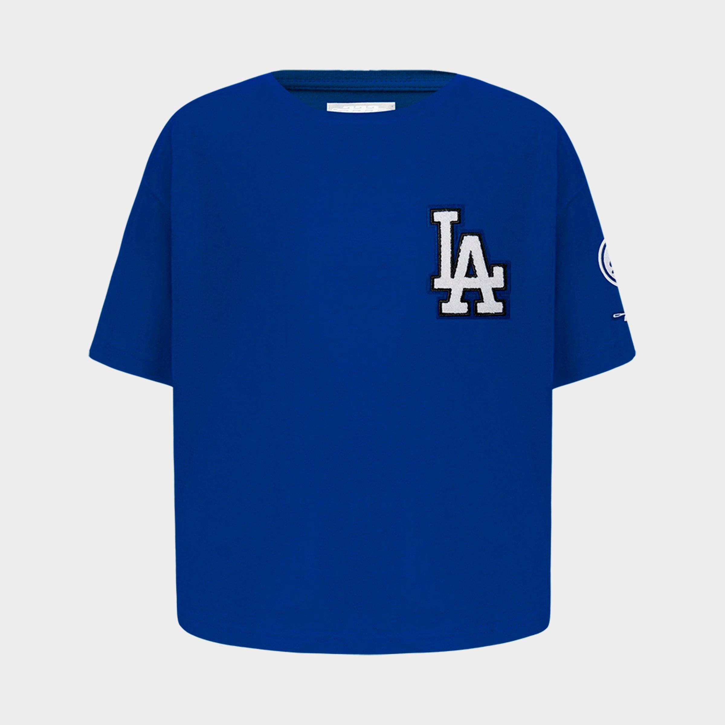 Pro Standard Girls' Big Kids Los Angeles Dodgers MLB Classic Boxy T-Shirt in Dodger Blue Size: Small