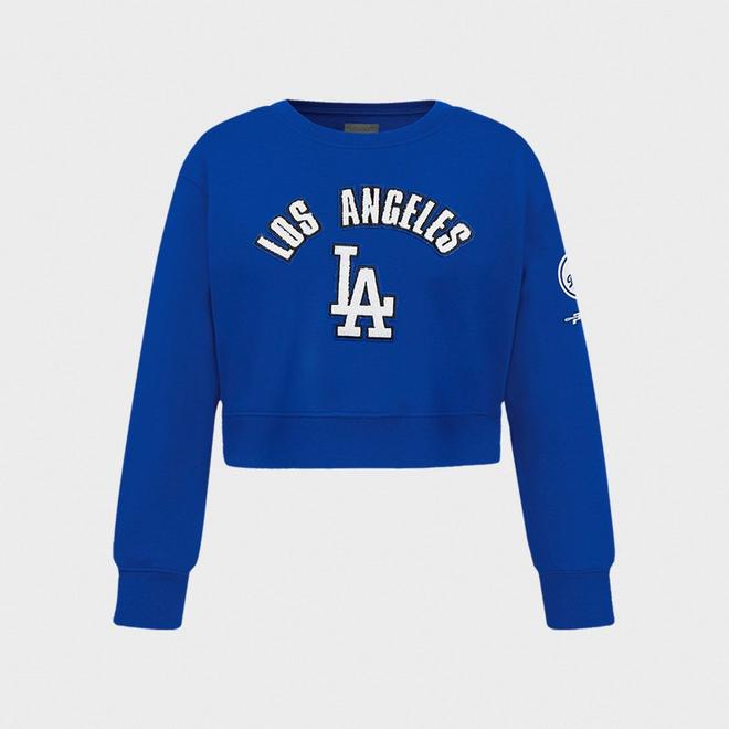 Girls' Big Kids' Pro Standard Los Angeles Dodgers MLB Classic Fleece Crewneck Sweatshirt