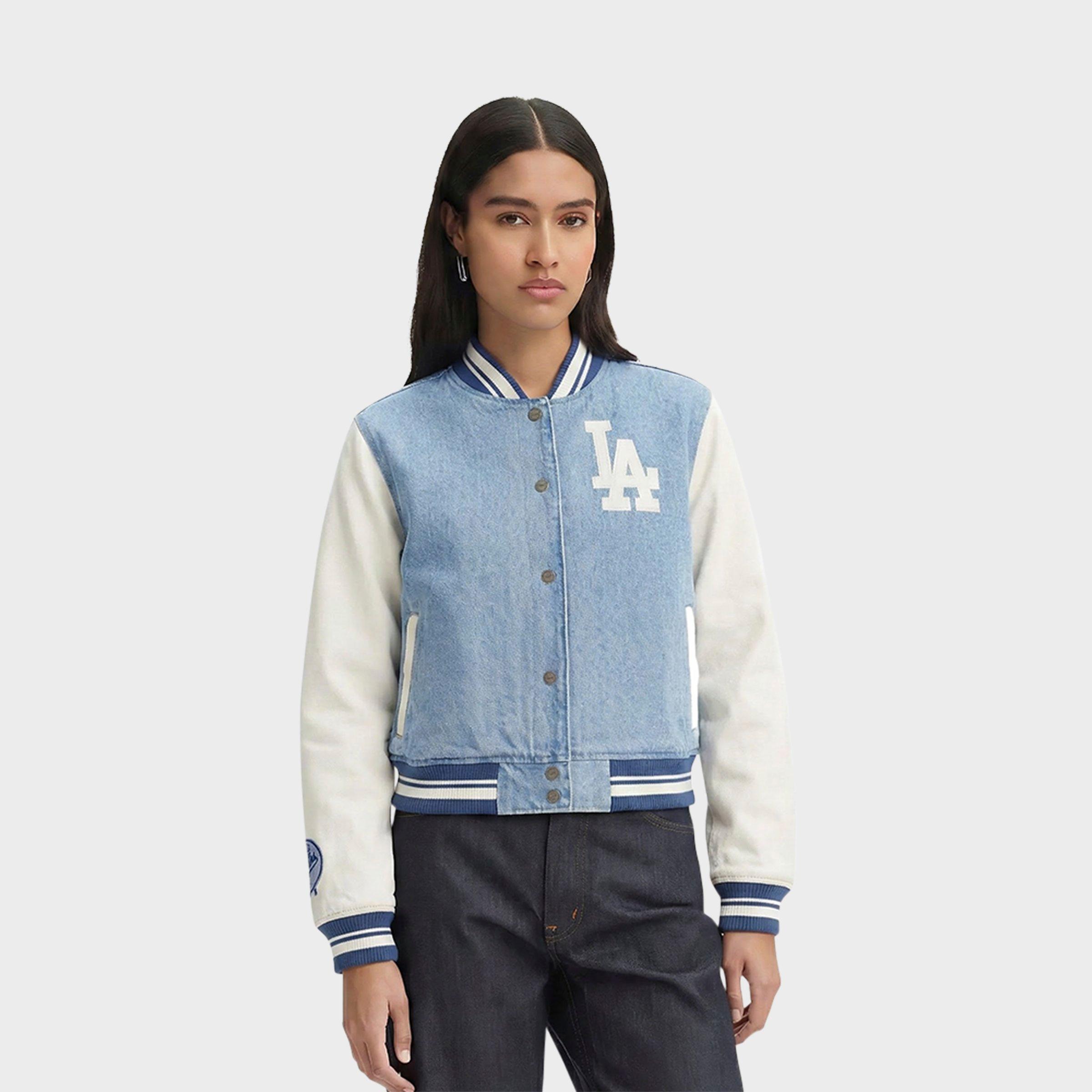 Pro Standard Women's Los Angeles Dodgers MLB Varsity Blues Denim Varsity Jacket