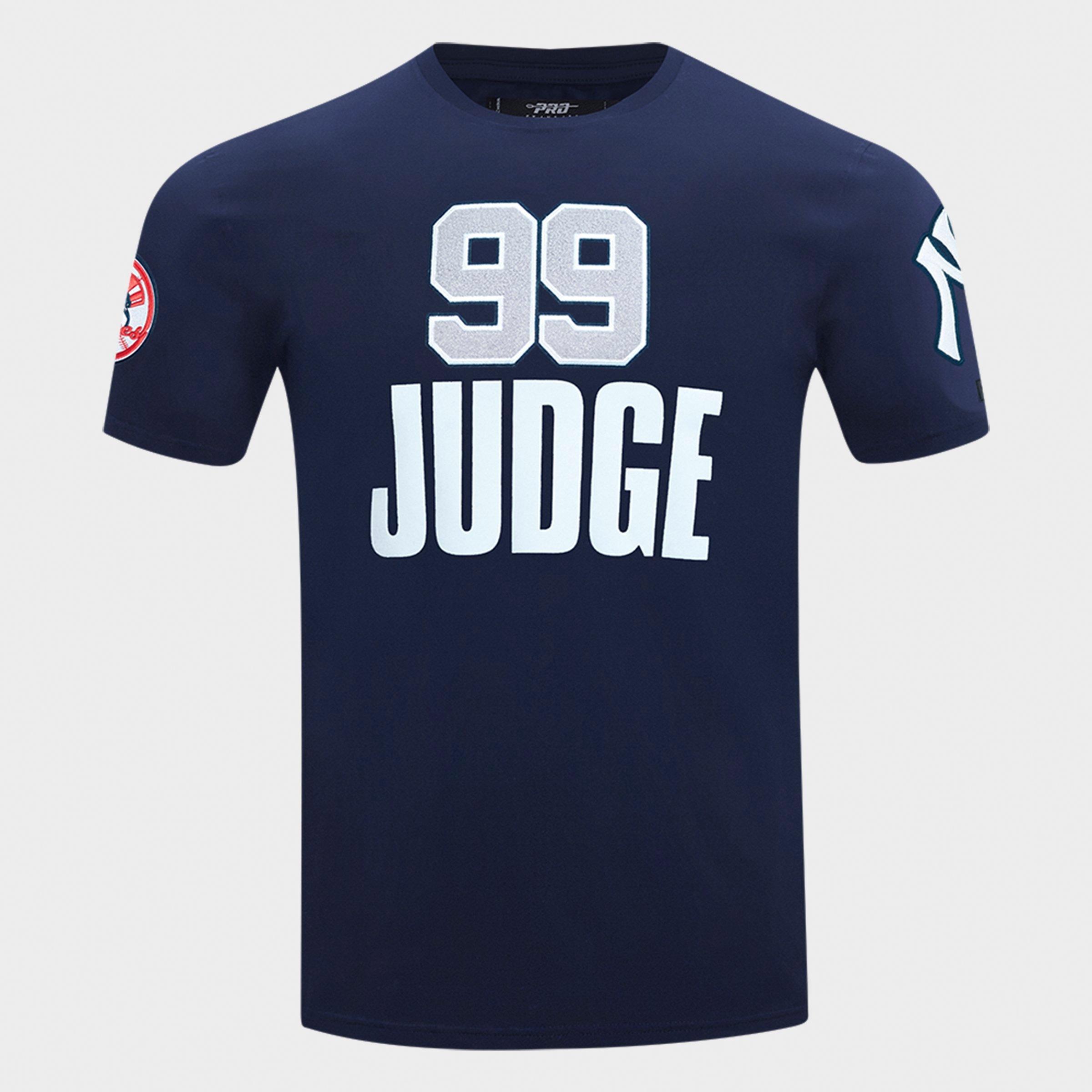 Pro Standard Men's Aaron Judge New York Yankees MLB Name and Number T-Shirt in Midnight Navy Size: 3XL