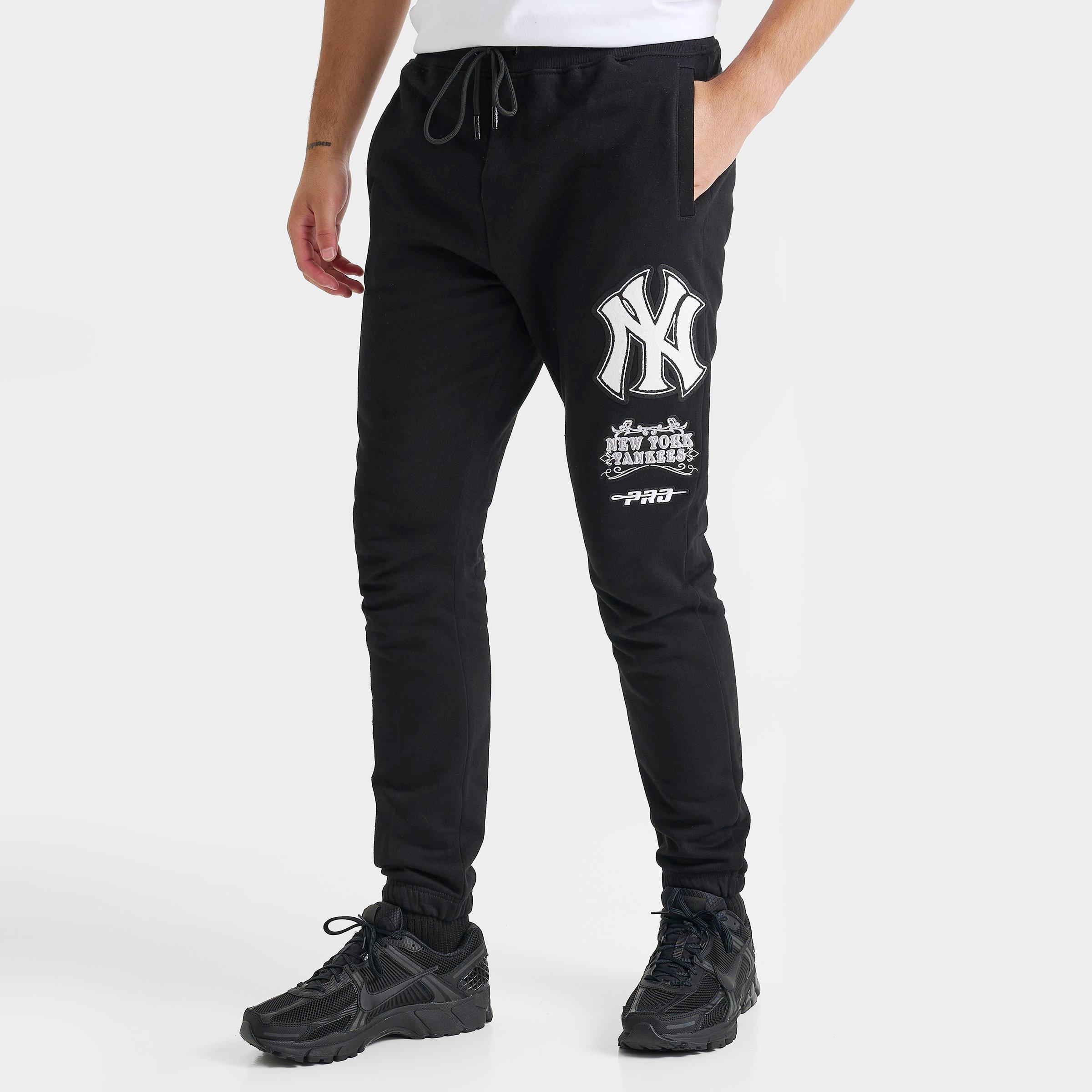 Pro Standard Men's New York Yankees MLB Rebel Jogger Pants in Black Size: Small