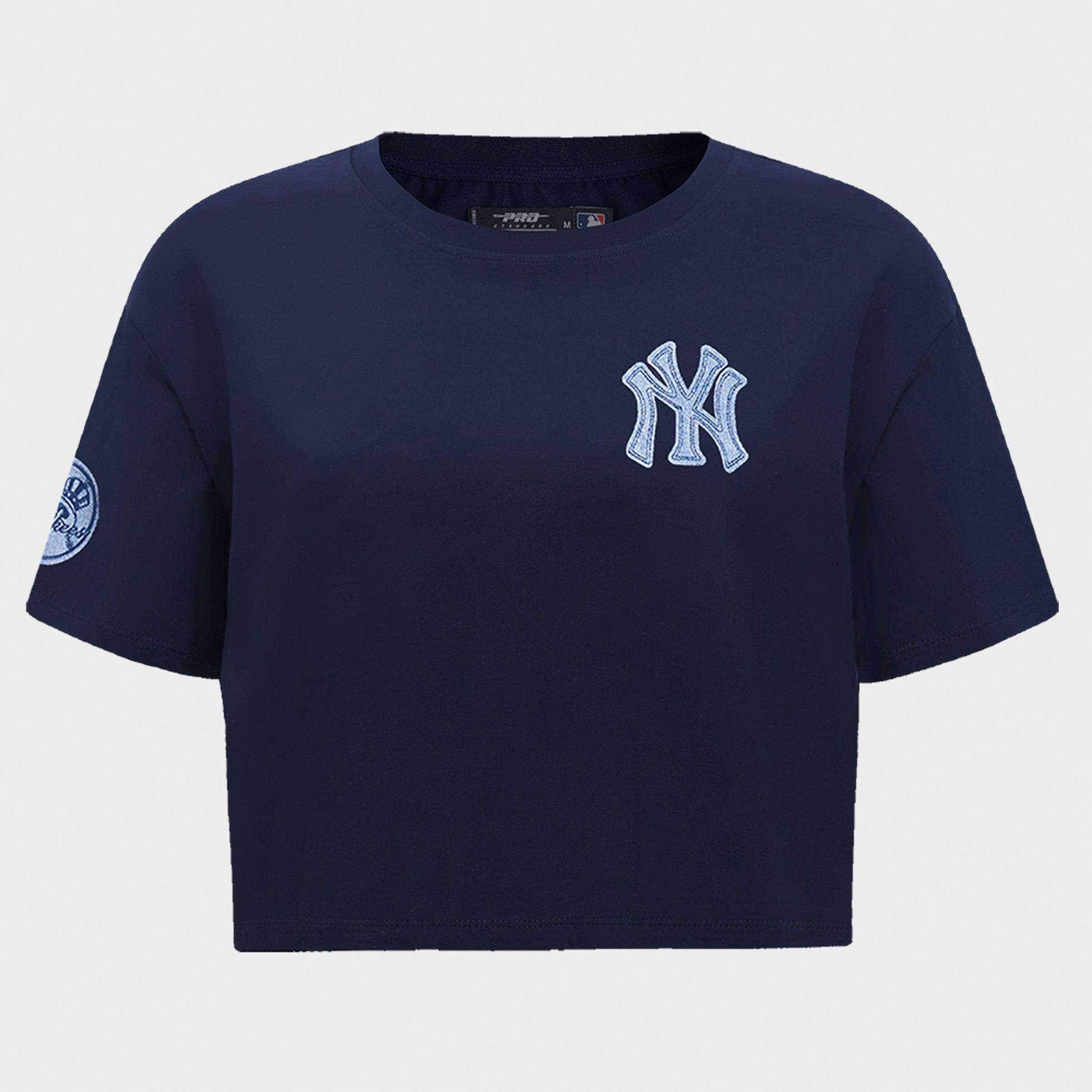 Pro Standard Women's New York Yankees MLB Varsity Blues Single Jersey Boxy T-Shirt
