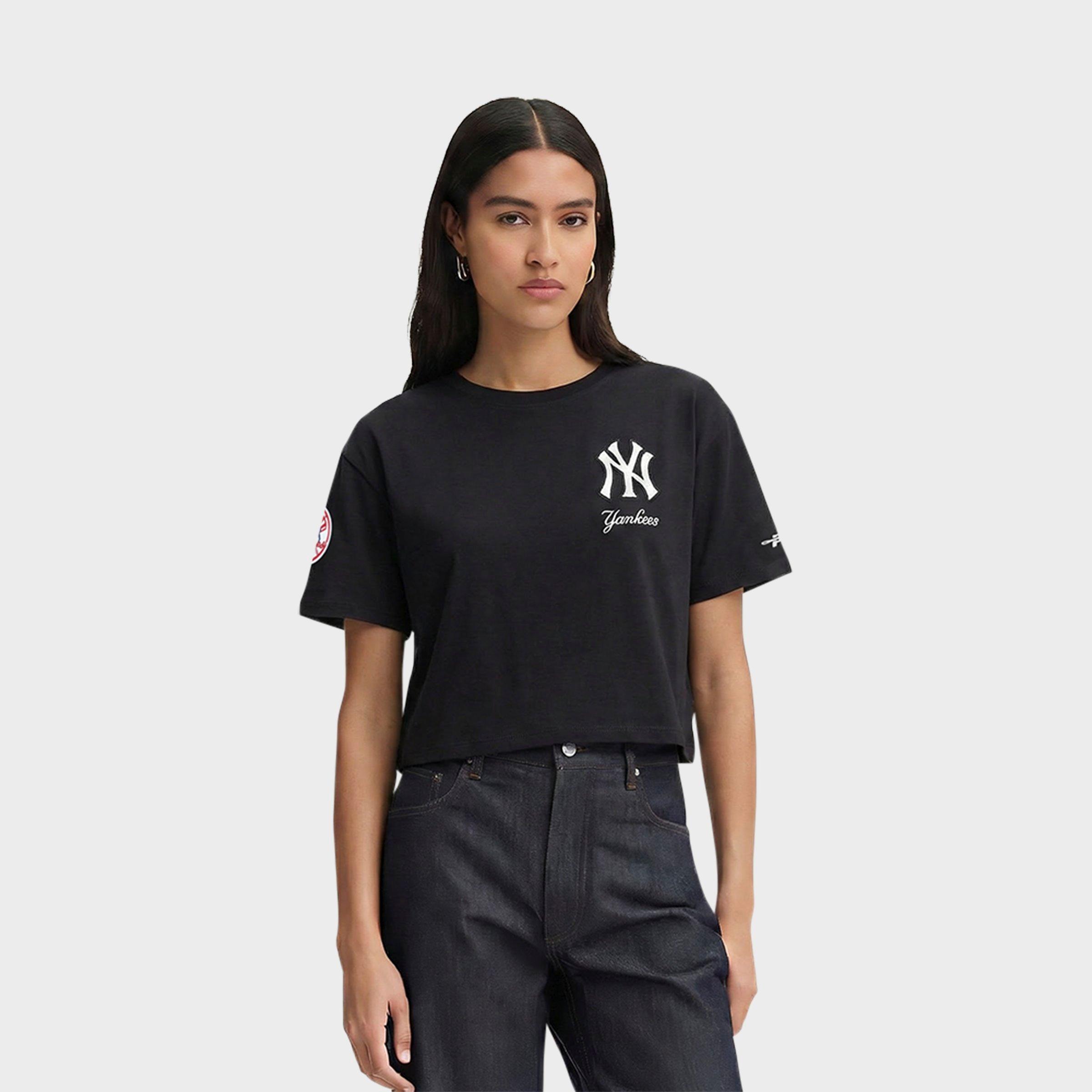 Pro Standard Women's New York Yankees MLB Classic Chenille Single Jersey Boxy T-Shirt