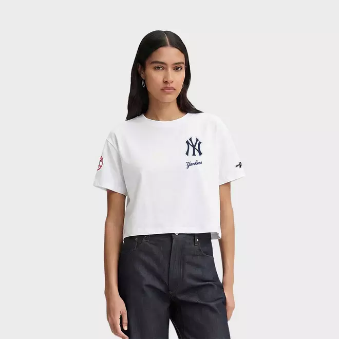 Women's Pro Standard New York Yankees MLB Classic Chenille Single Jersey Boxy T-Shirt