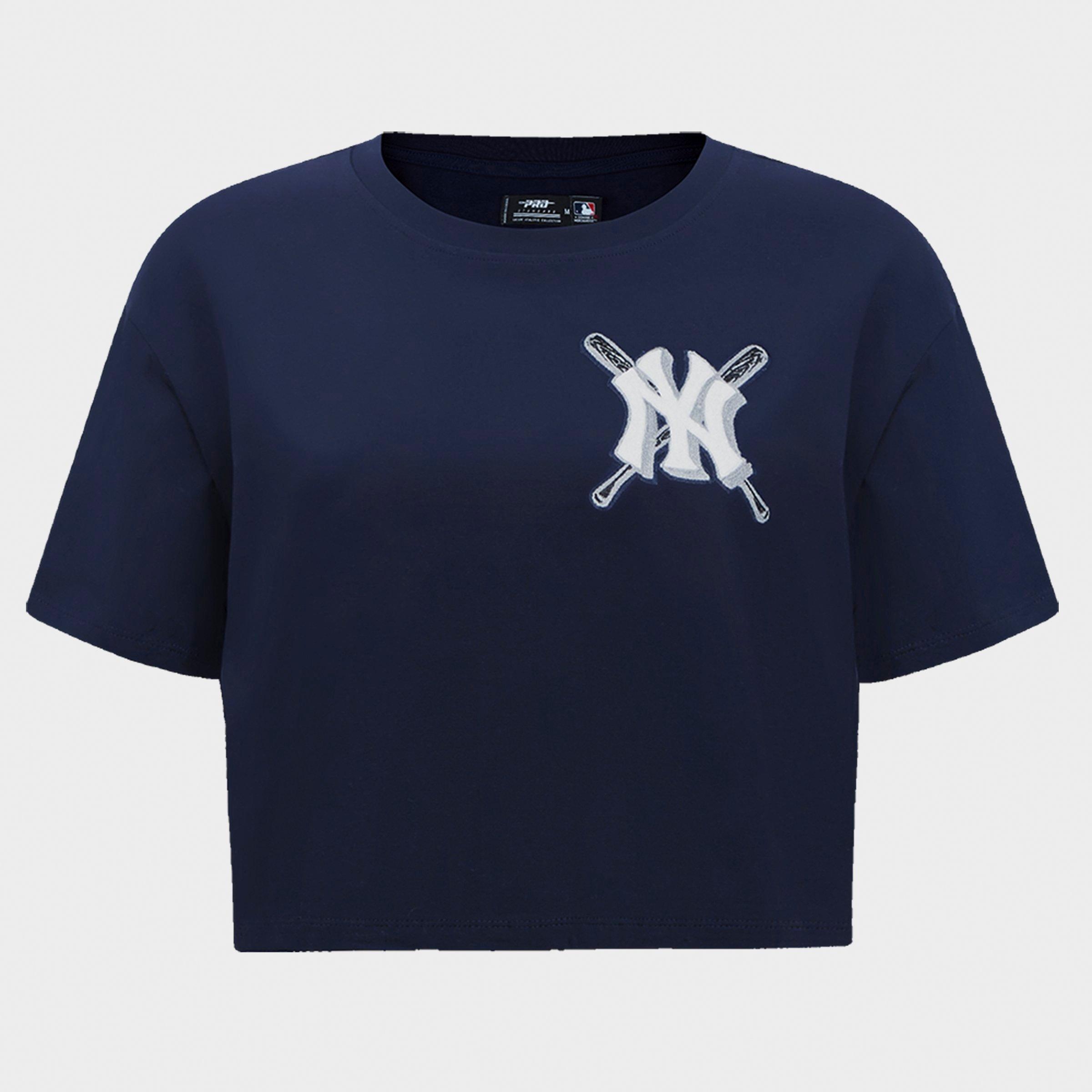 Pro Standard Women's New York Yankees MLB Mashup Single Jersey Boxy T-Shirt