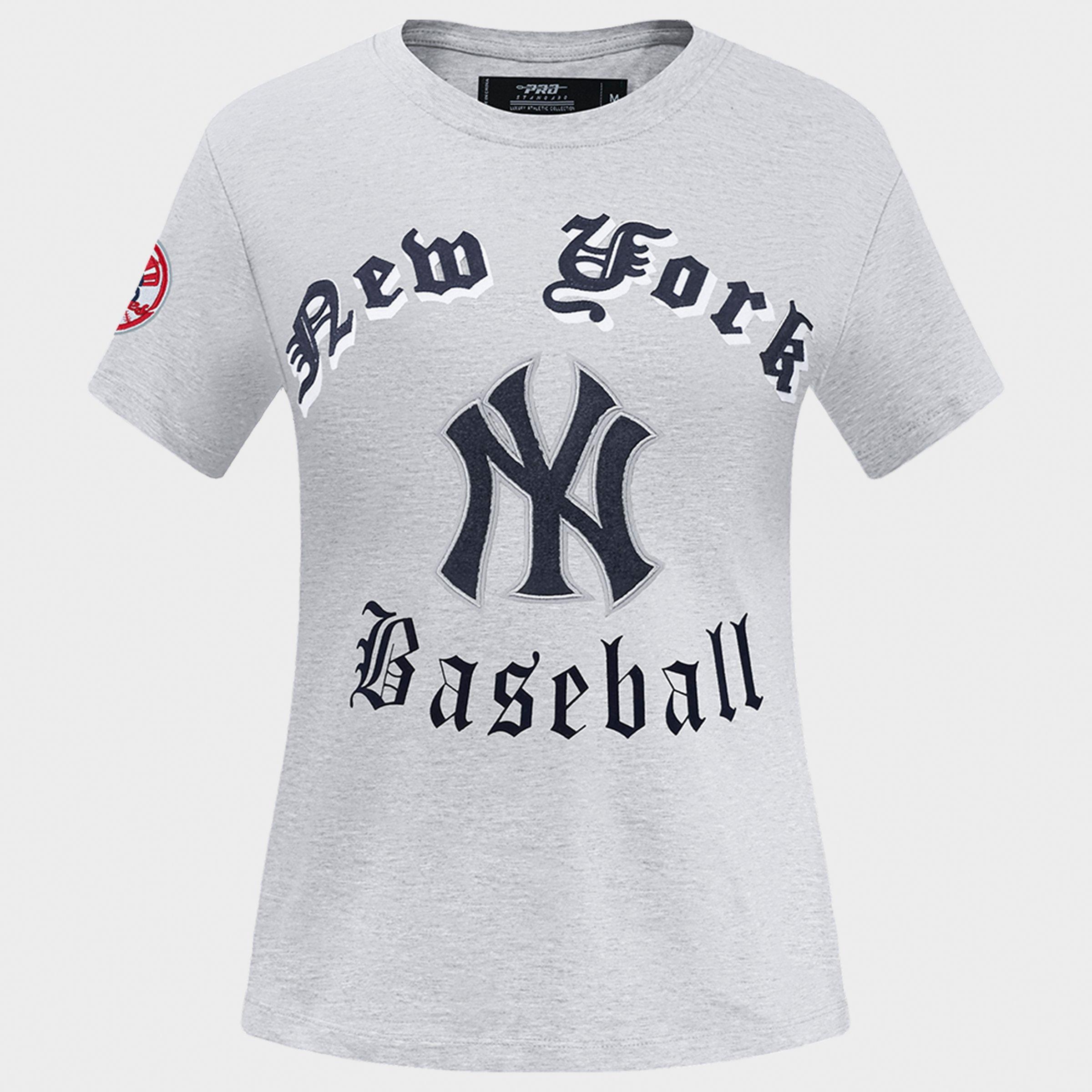 Pro Standard Women's New York Yankees MLB Old English Single Jersey Slim T-Shirt