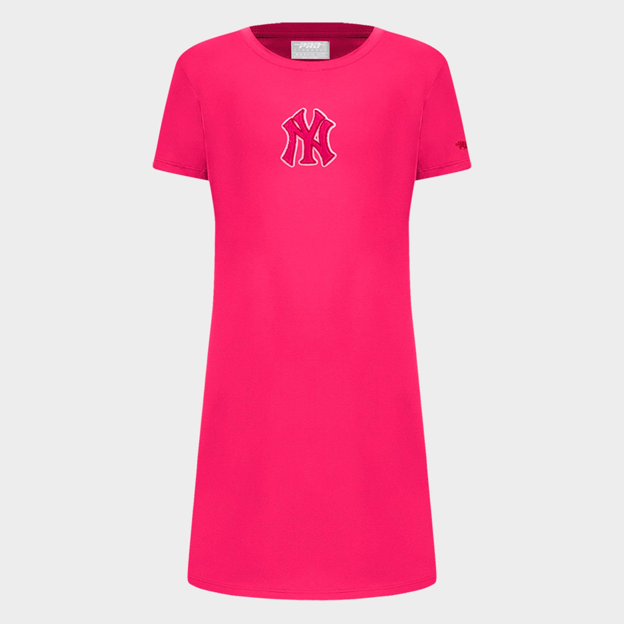 Pro Standard Girls' Big Kids New York Yankees MLB Classic T-Shirt Dress in Beetroot Purple Size: Small