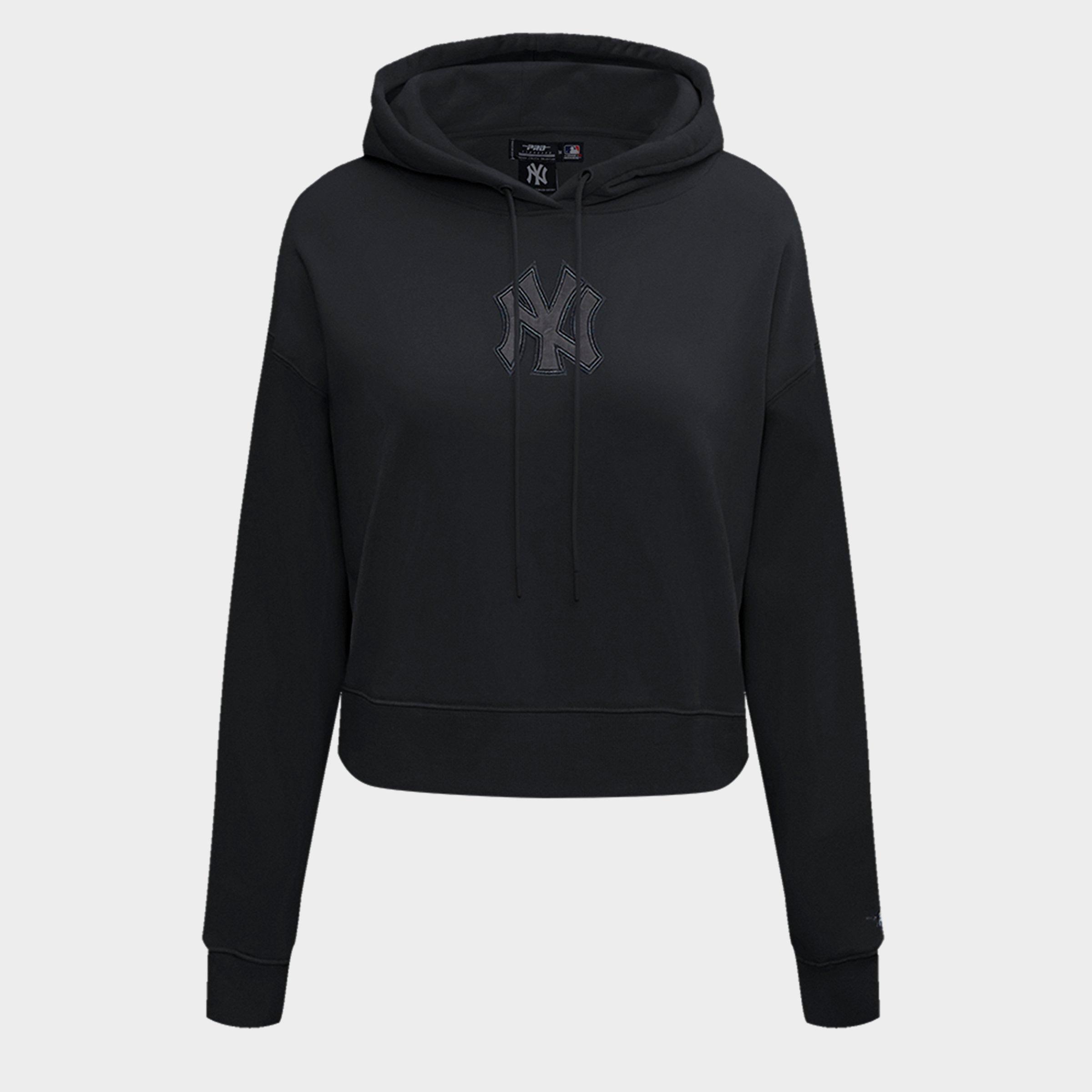 Pro Standard Women's New York Yankees MLB Neutral Fleece Cropped Pullover Hoodie