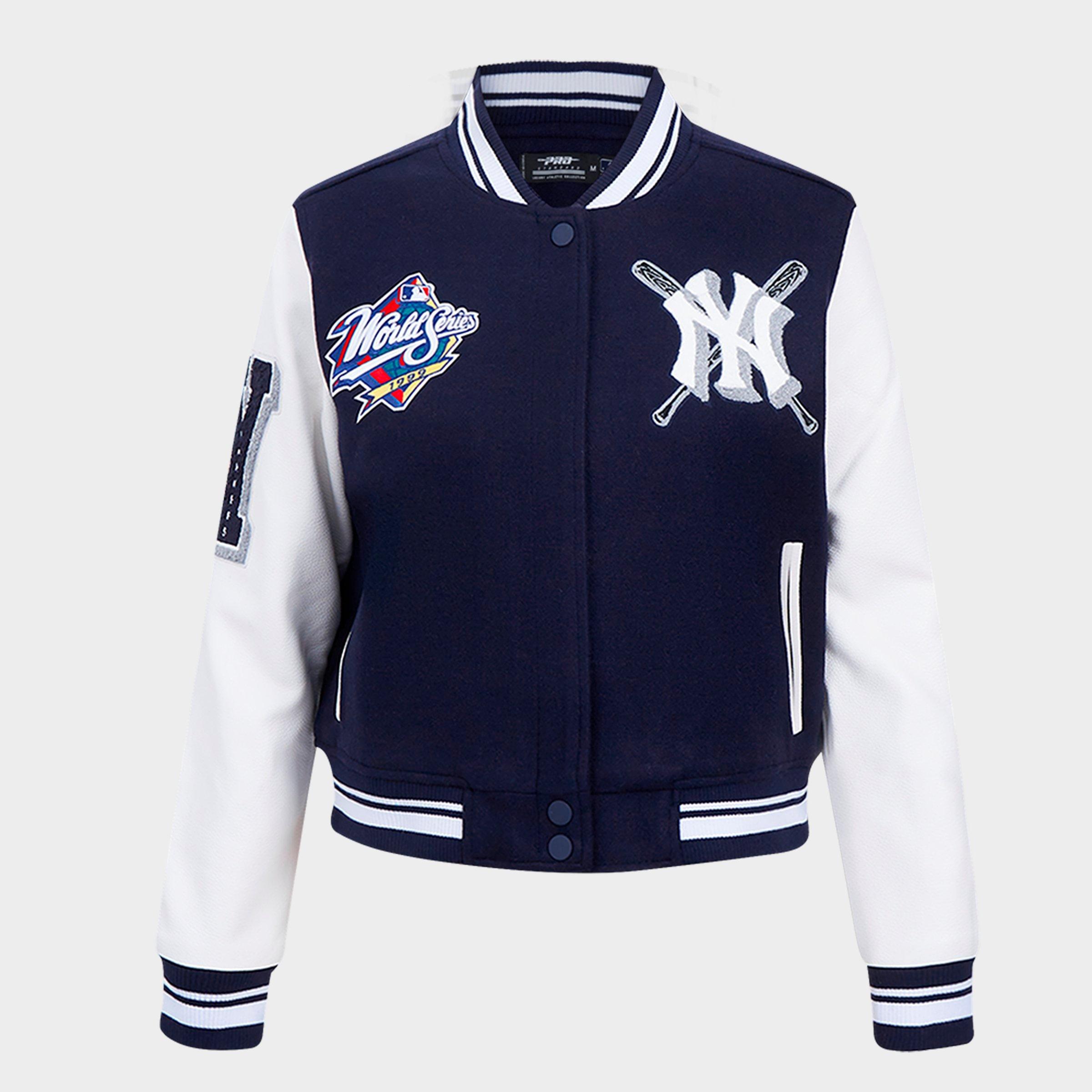 Pro Standard Women's New York Yankees Mlb Mash Up Rib Wool Varsity Jacket