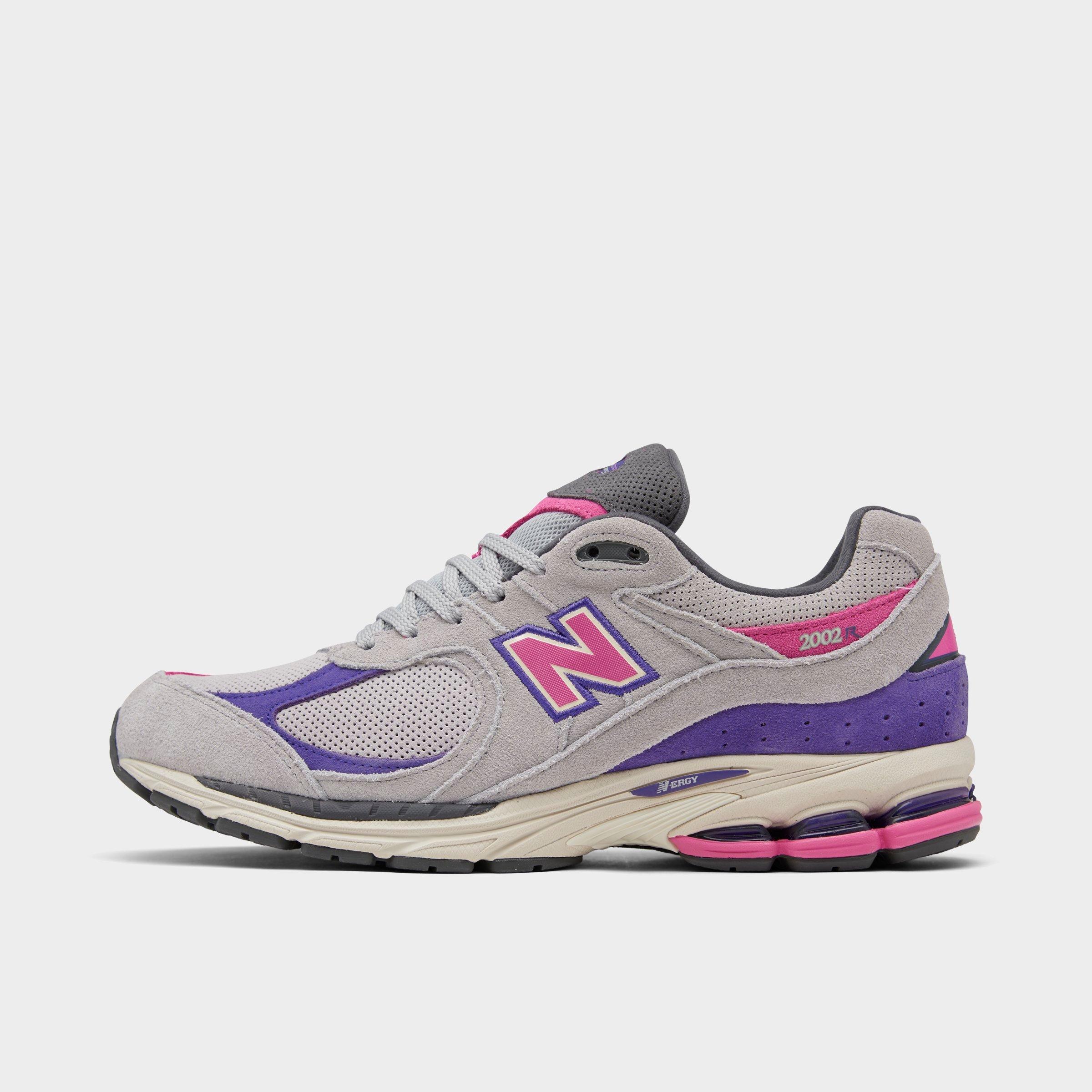 New Balance J. Crew 2002r Suede And Mesh Sneakers In Raincloud/prism Purple