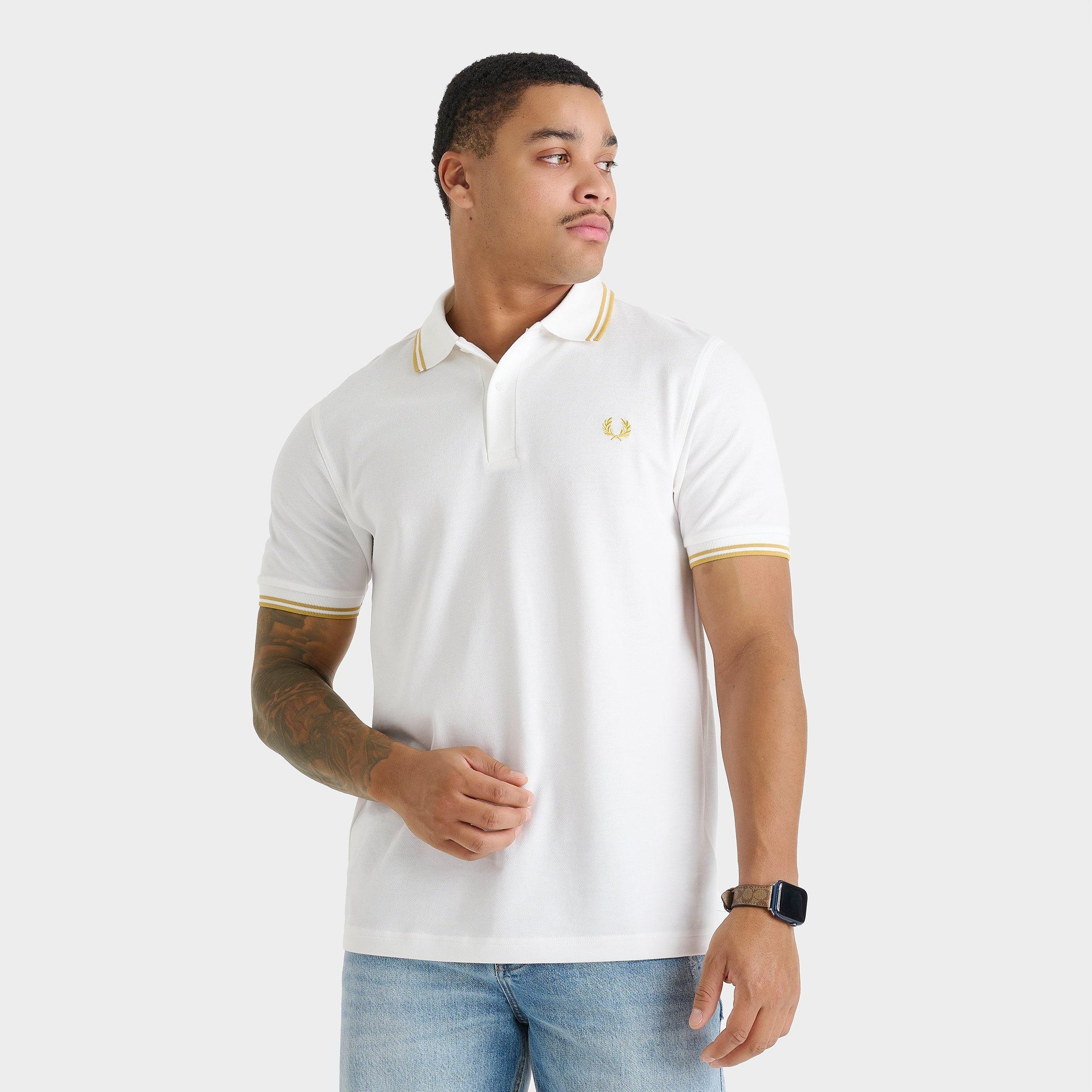 Fred Perry Twin Tipped Slim Fit Polo In White
