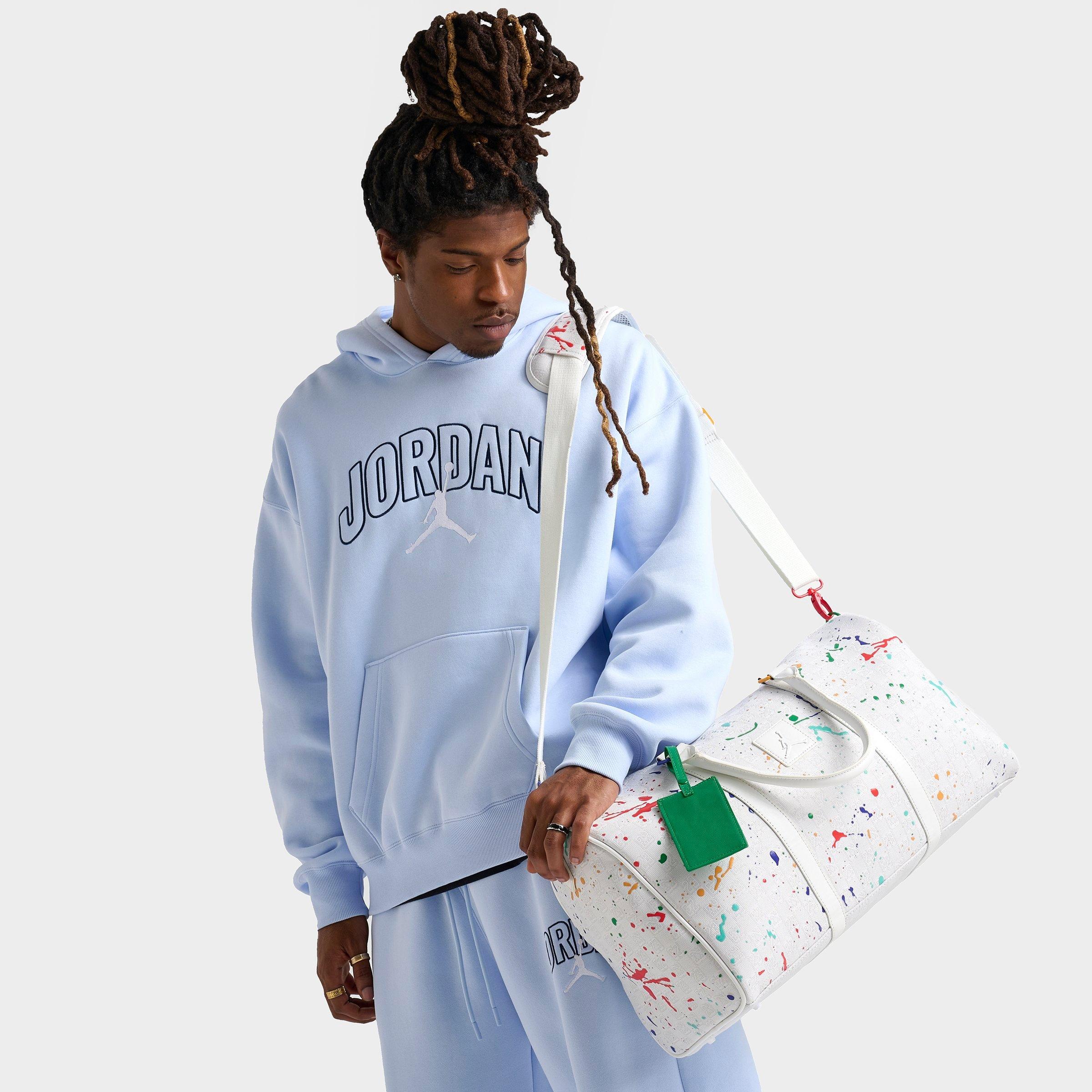Jordan Monogram Duffel Bag (25L) in White/Paint Splatter Size: Medium