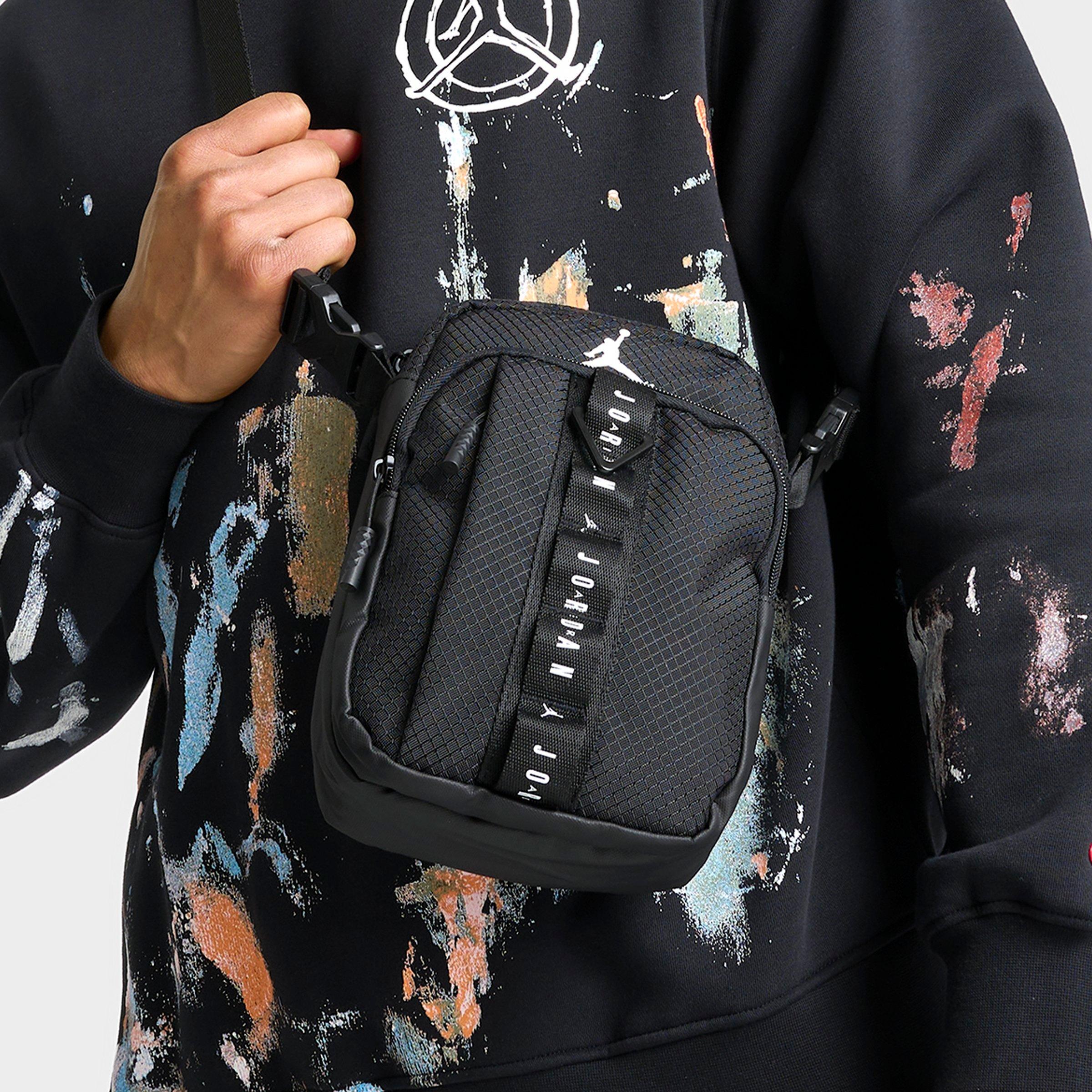 Jordan Hover Crossbody Bag in Black/Black 100% Polyester