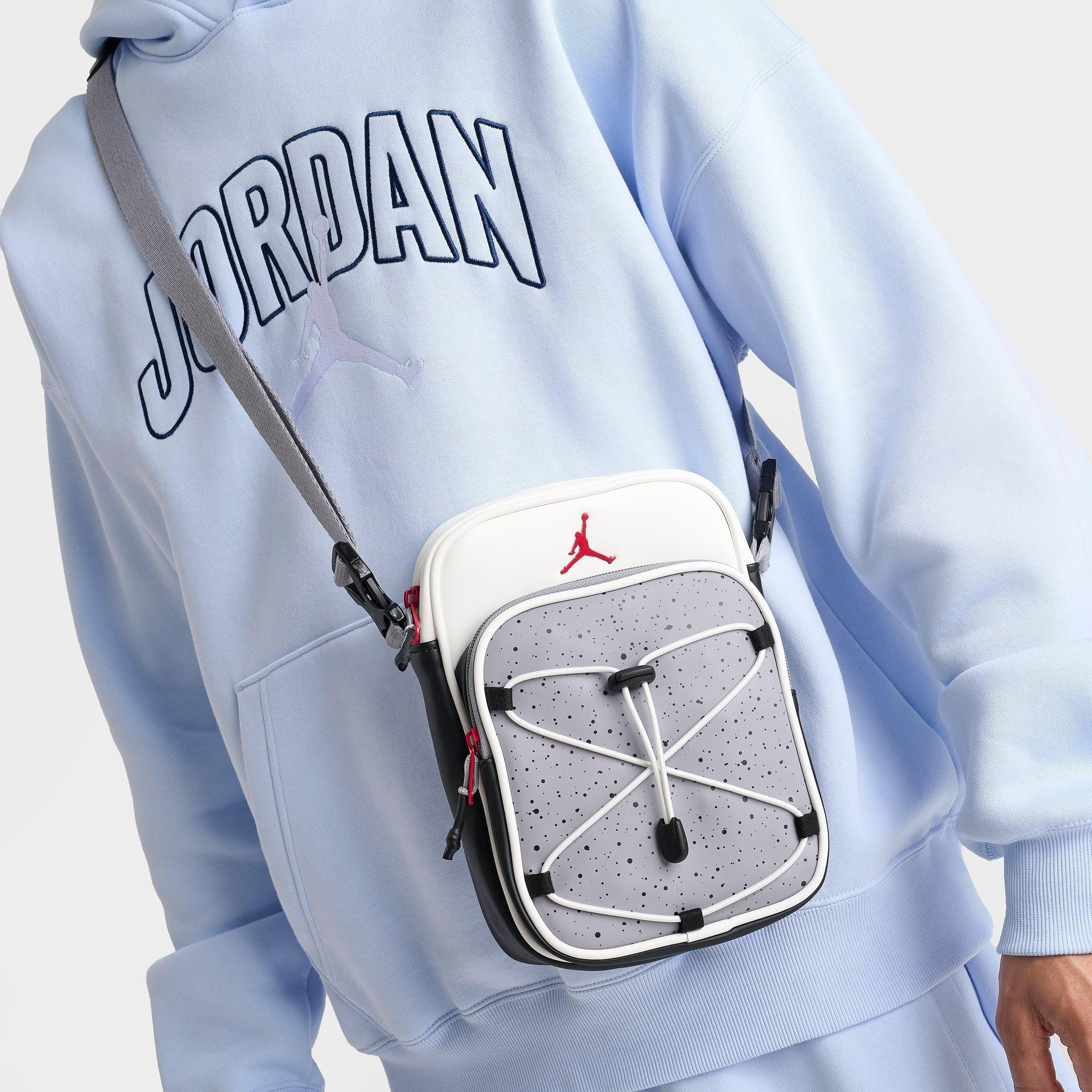 Jordan Festival Crossbody Bag (1L) in White/Grey/Grey Speckle Size NOSIZ Leather