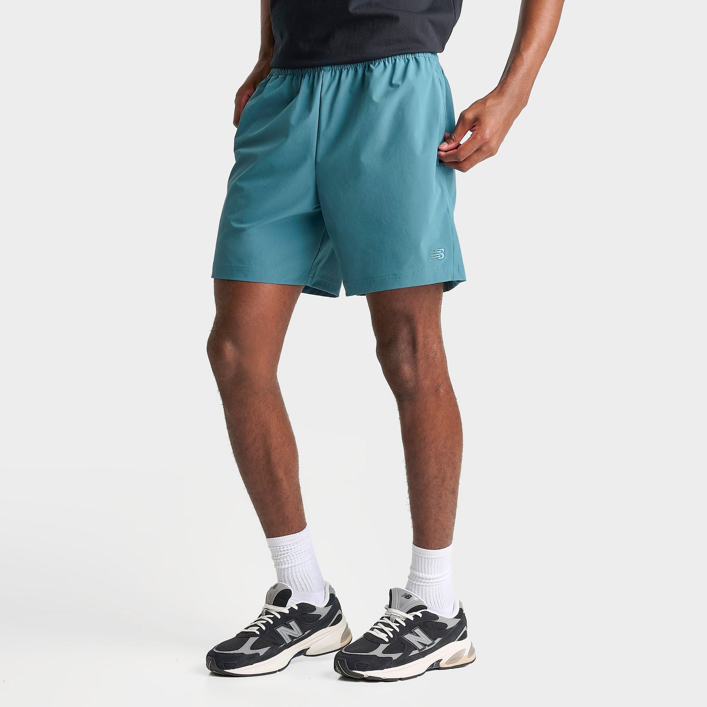New Balance Men's Athletics 7" Stretch-Woven Shorts in Big Teal Size: Large