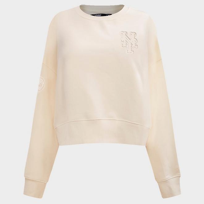 Women's Pro Standard New York Mets MLB Neutral Fleece Crewneck Sweatshirt