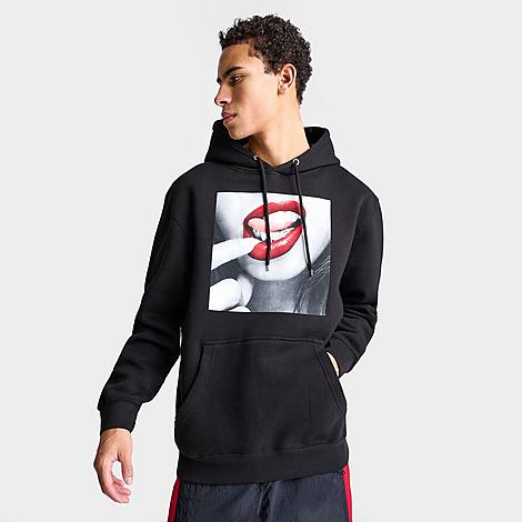 Finishline Popular Demand Men's Grill Lips Graphic Pullover Hoodie In Black