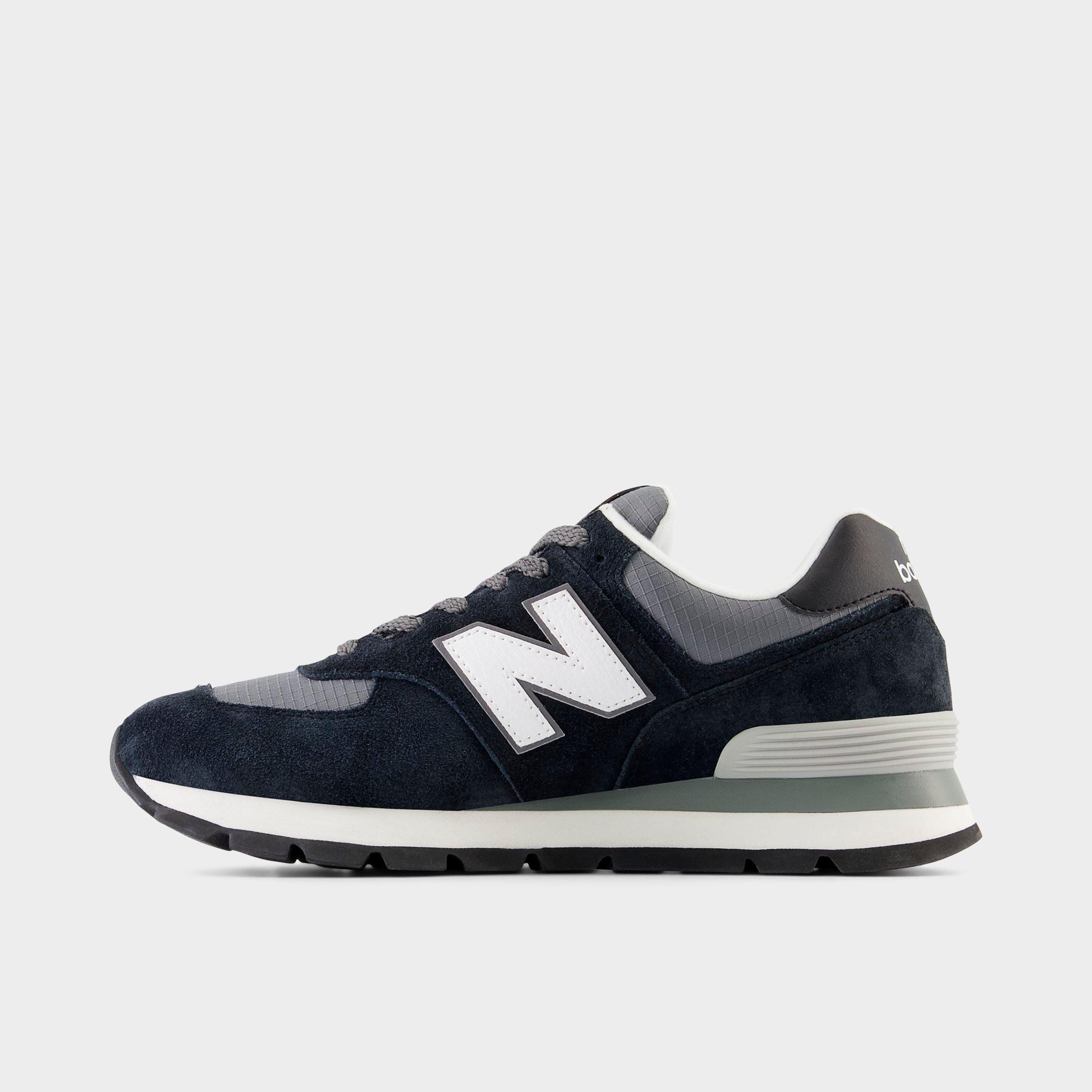 New Balance Men's 574 Core Casual Shoes in Black/Grey Size: 8.0
