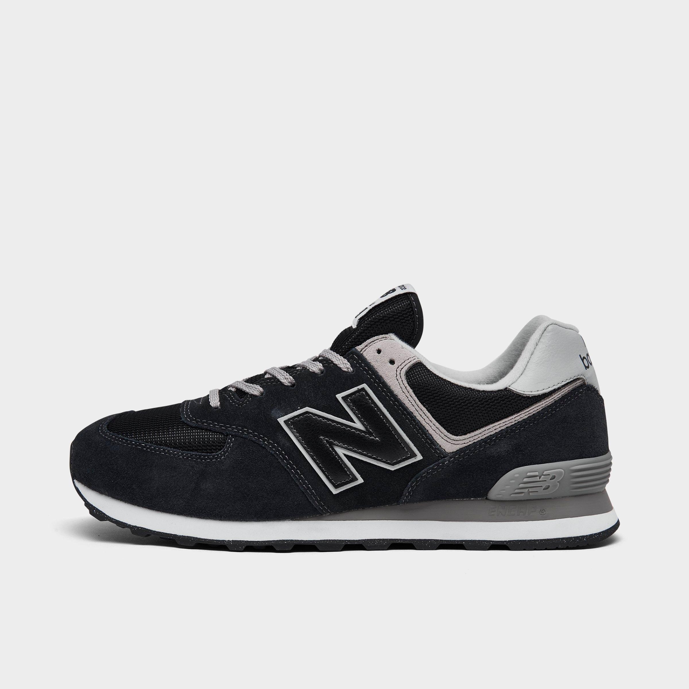 New Balance Men's 574 Core Casual Shoes in Black/Black Size 11 Leather