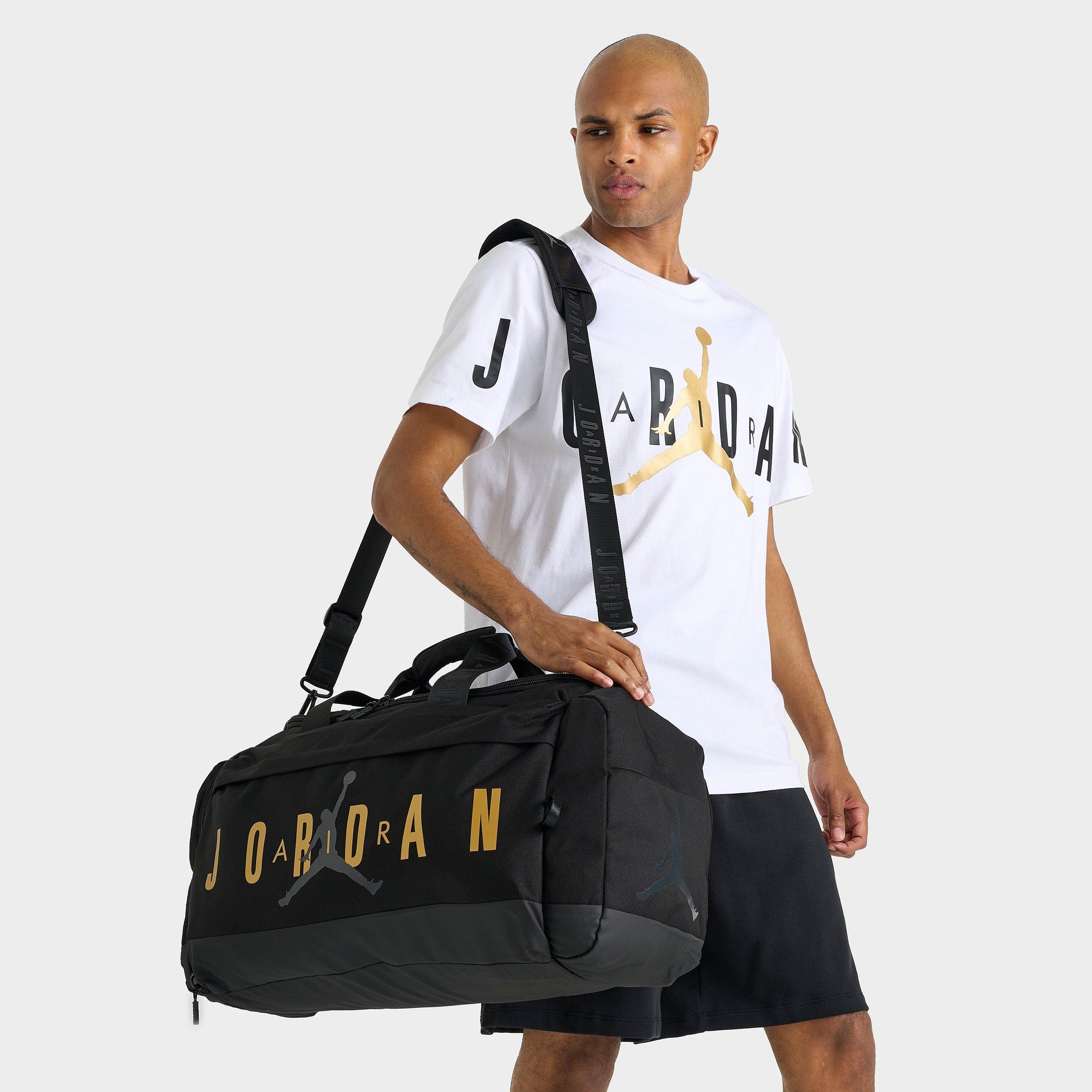 Jordan Air Velocity Duffel Bag (62.5L) in Black/Gold Size: NOSIZE