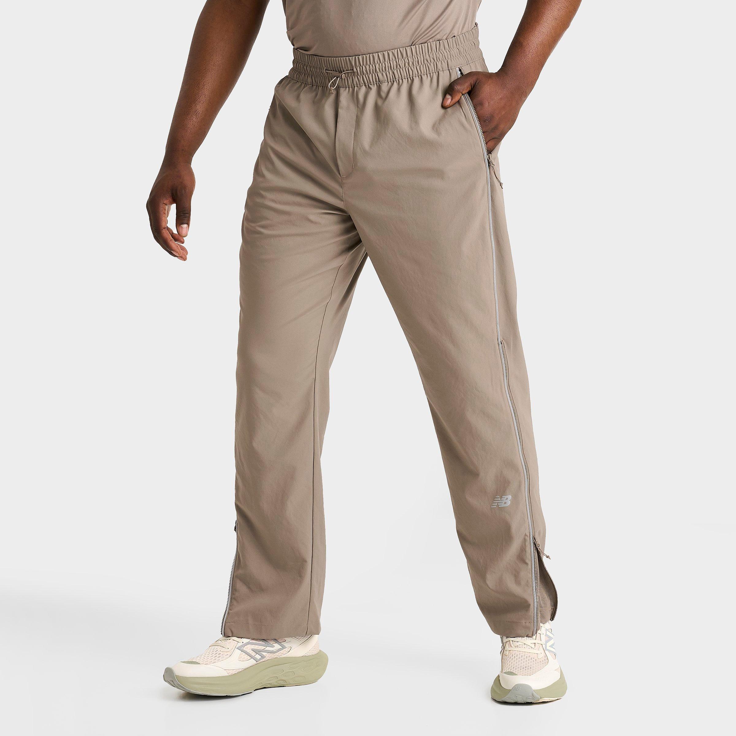New Balance Men's Super Run Gusset Pants in Beige/Beige Size Medium