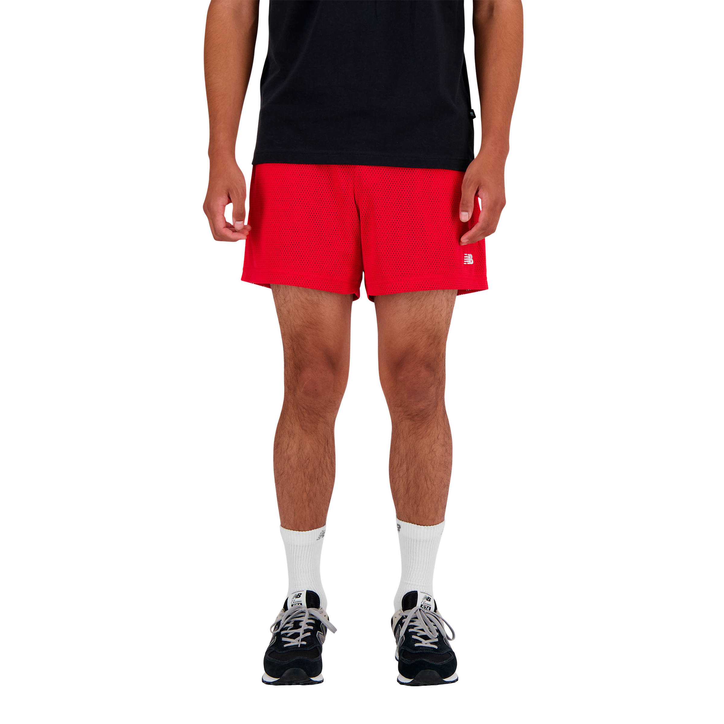 Shop New Balance Men's Sport Essentials 5" Mesh Shorts In Red