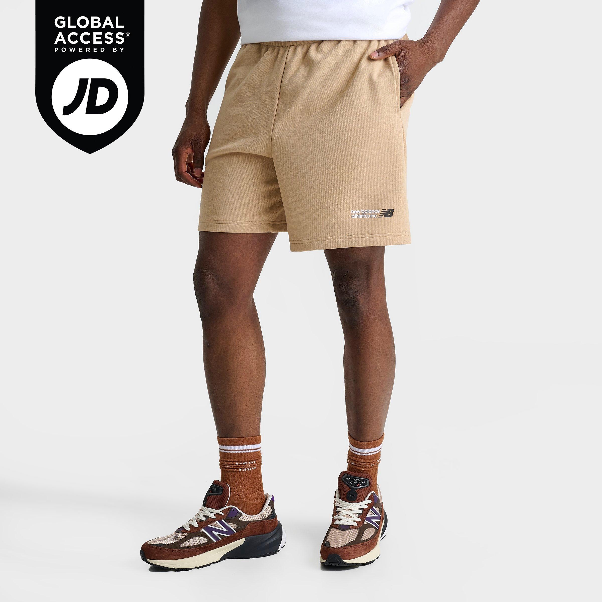 New Balance Men's Athletics French Terry Shorts in Beige/Incense Size 2XL Fleece