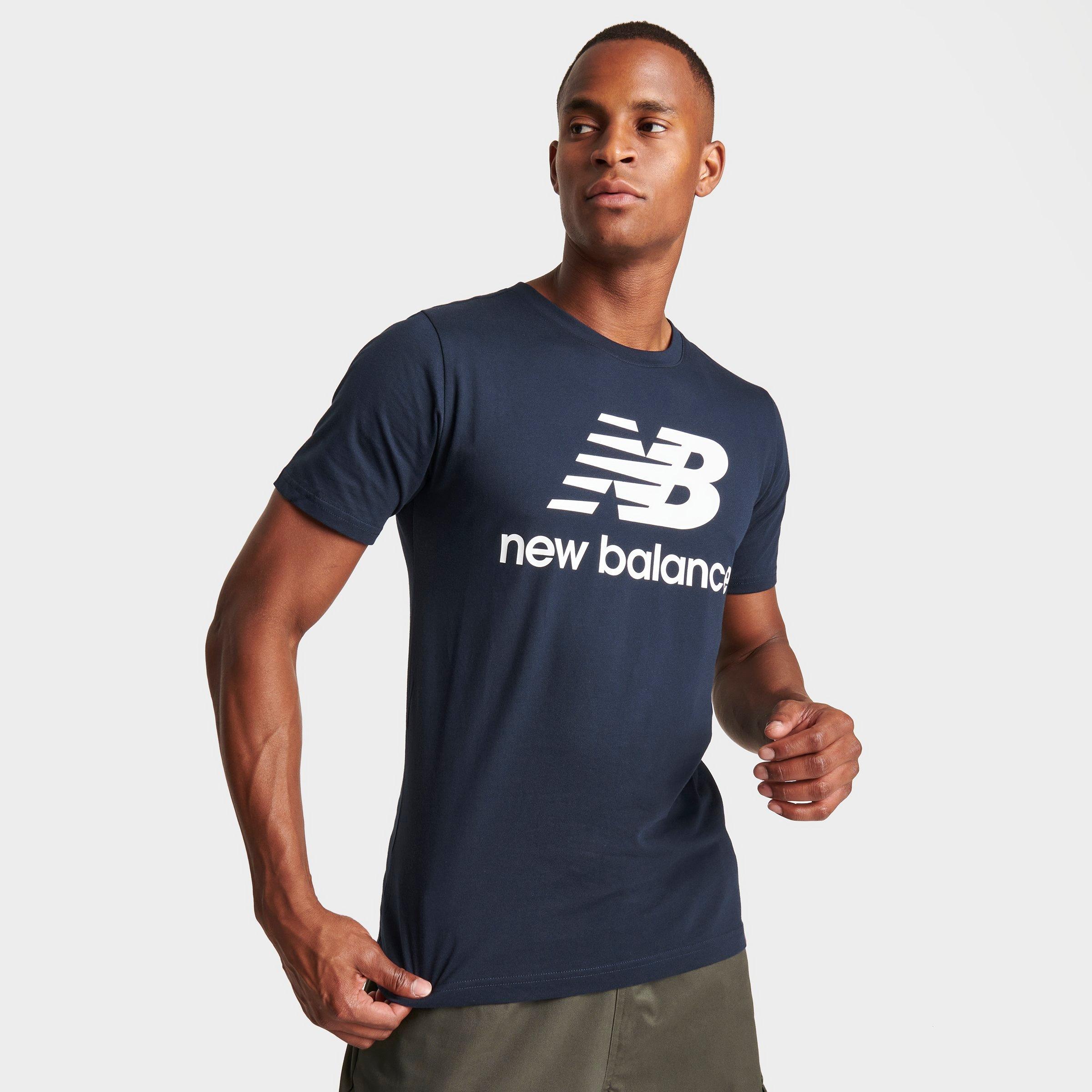 New Balance Nb Essentials Stacked Logo Tee In Eclipse