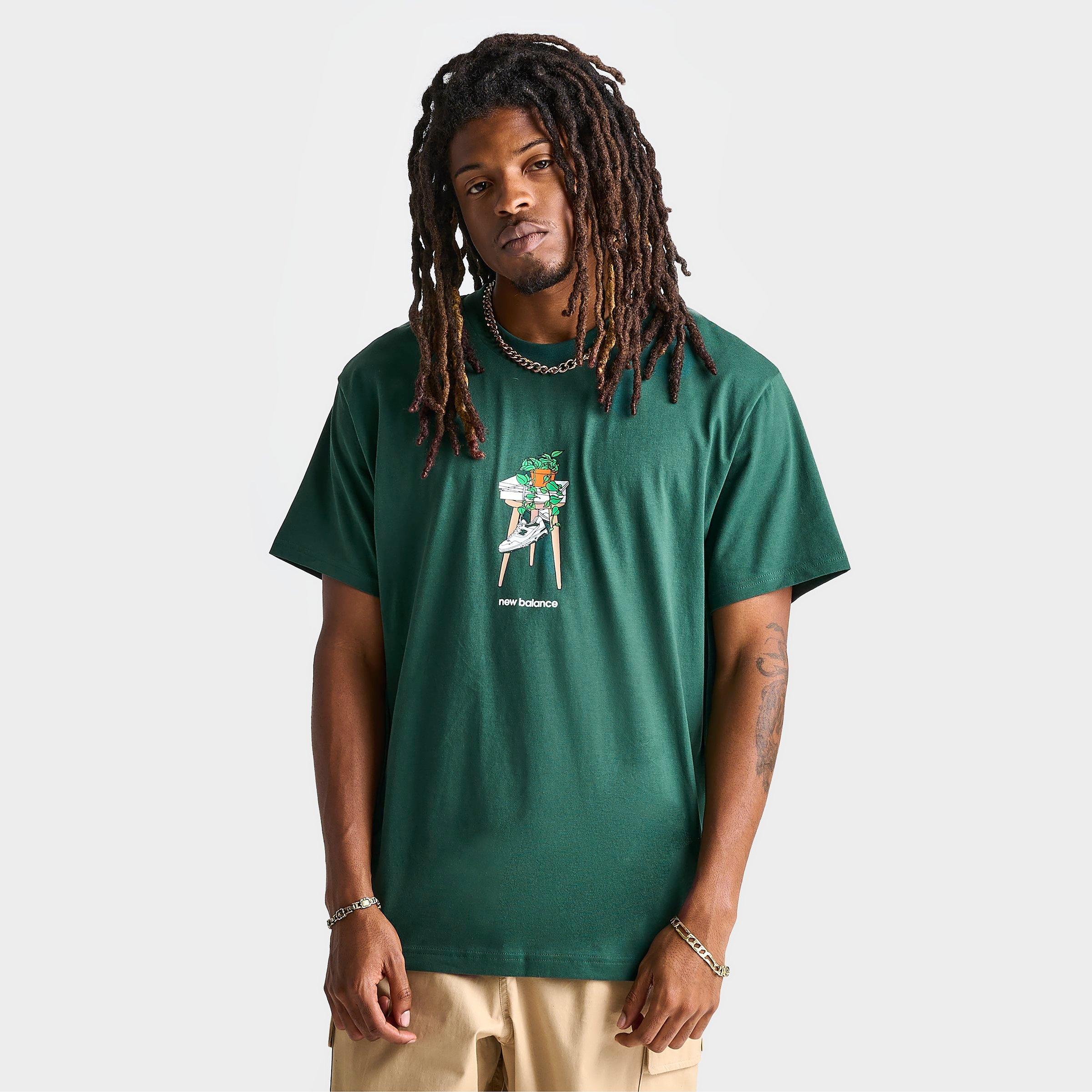 Shop New Balance Men's 550 Houseplant Graphic T-shirt In Nightwatch Green