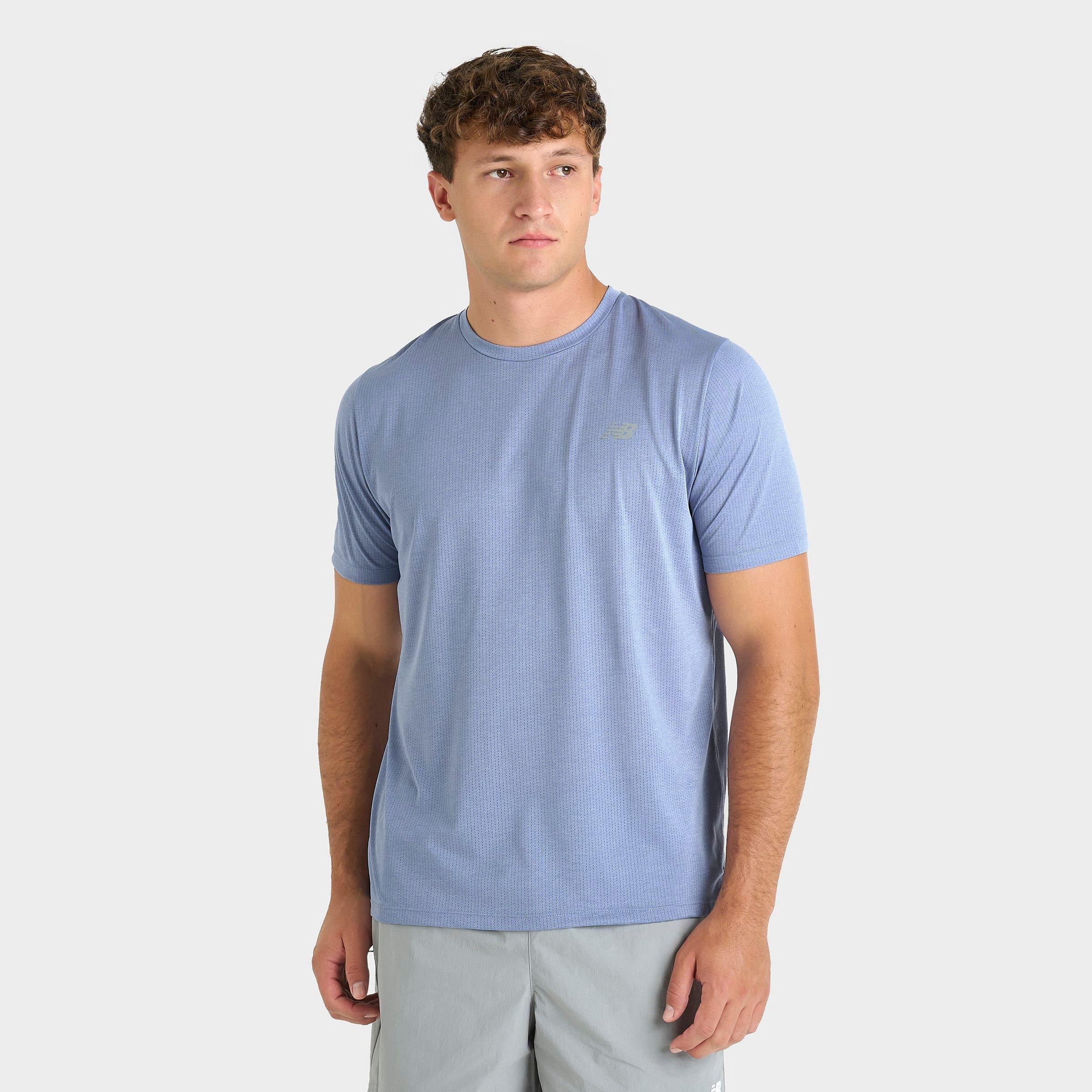 New Balance Men's Athletics Performance T-Shirt in Light Blue Size: Small