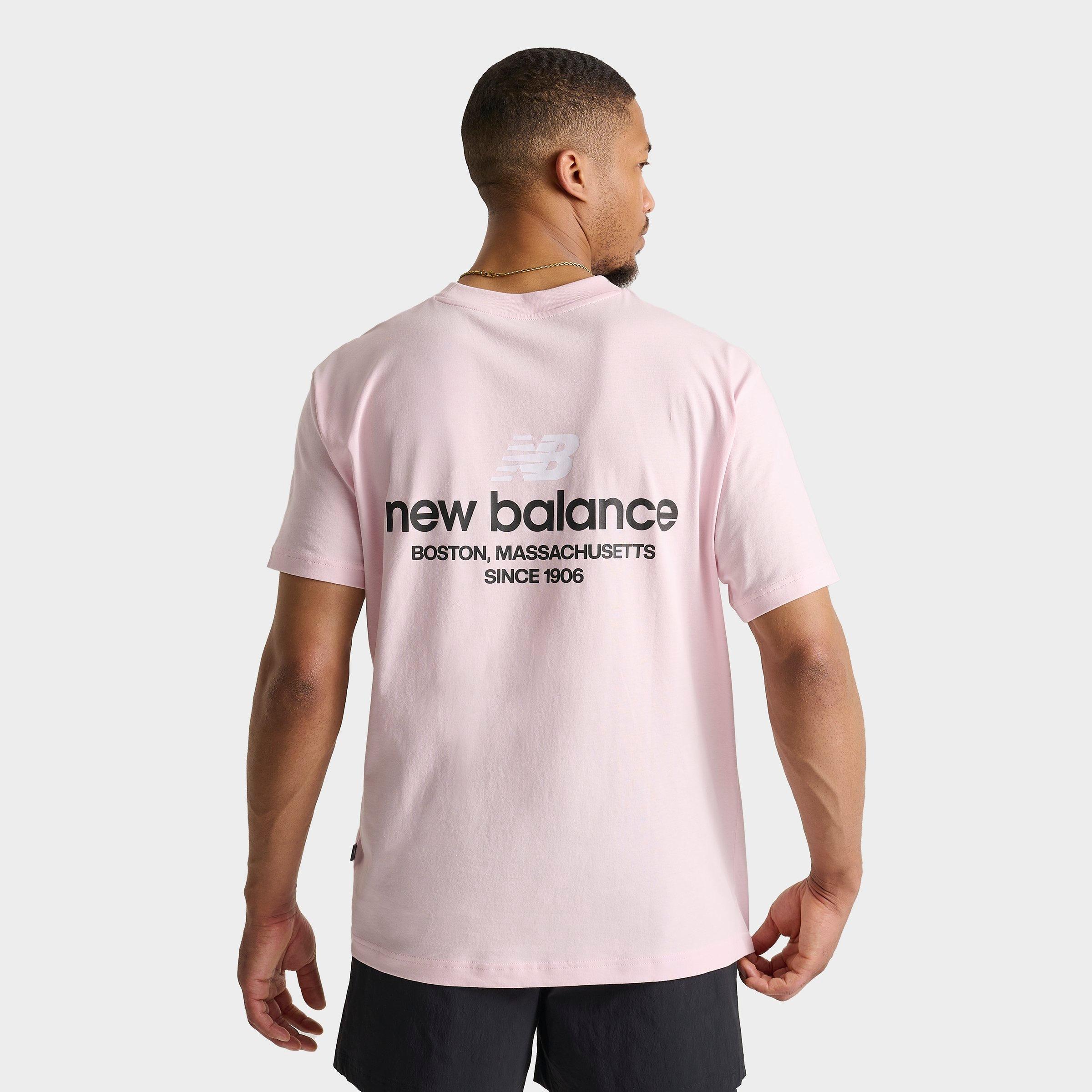 NEW BALANCE NEW BALANCE MEN'S LINEAR LOGO T-SHIRT SIZE MEDIUM 100% COTTON 