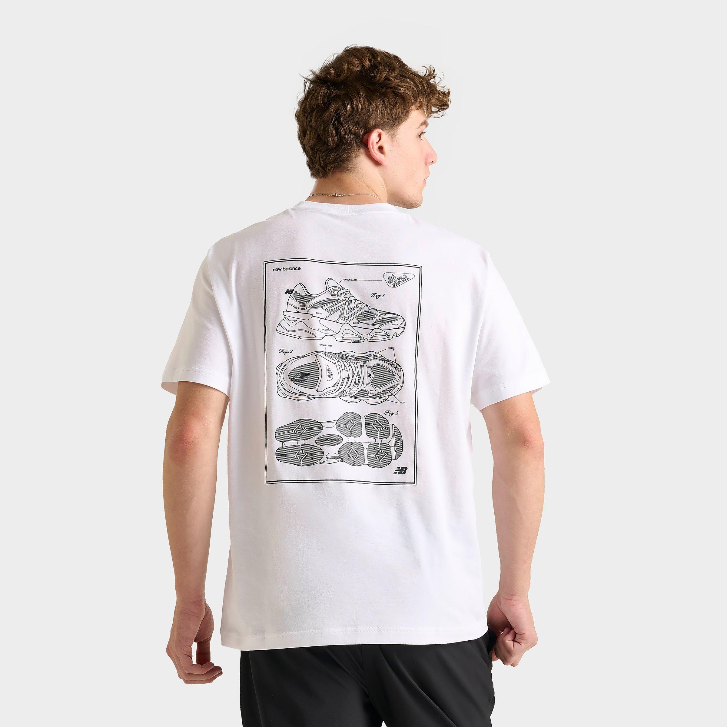 NEW BALANCE NEW BALANCE MEN'S 9060 SKETCH GRAPHIC T-SHIRT SIZE SMALL 100% COTTON 