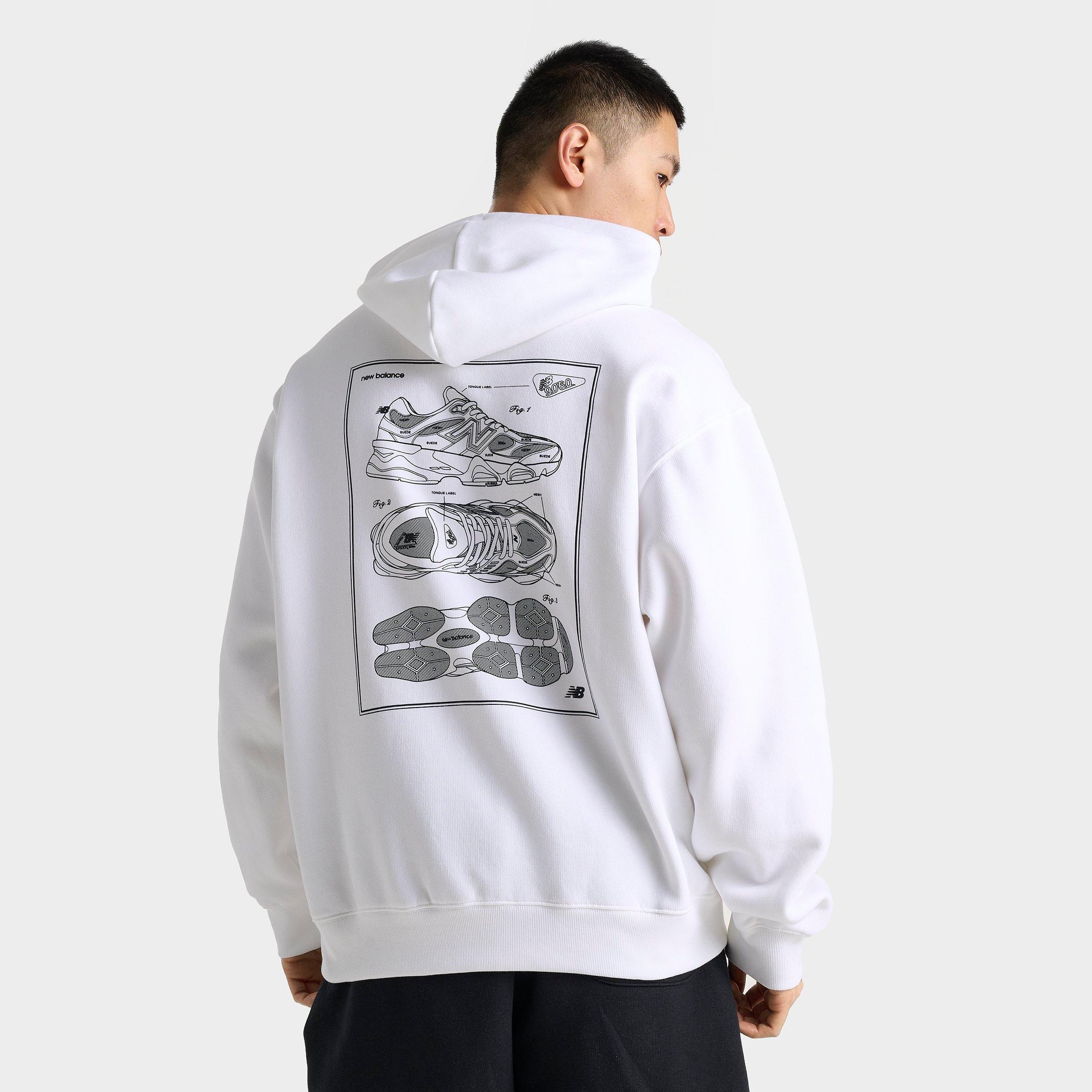 NEW BALANCE NEW BALANCE MEN'S 9060 SKETCH GRAPHIC FLEECE PULLOVER HOODIE 