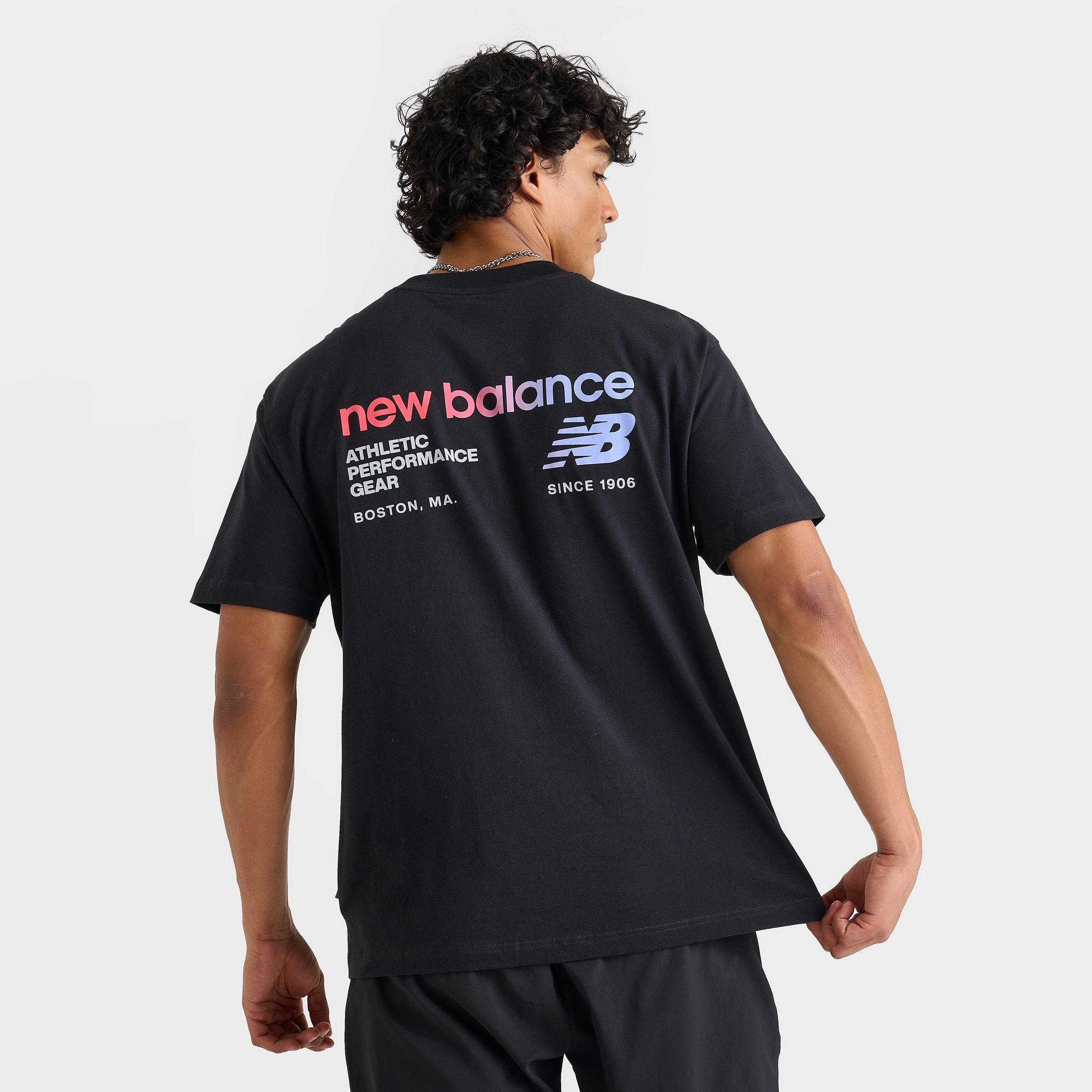 New Balance Men's Linear Logo Gradient Graphic T-Shirt Size 2XL 100% Cotton