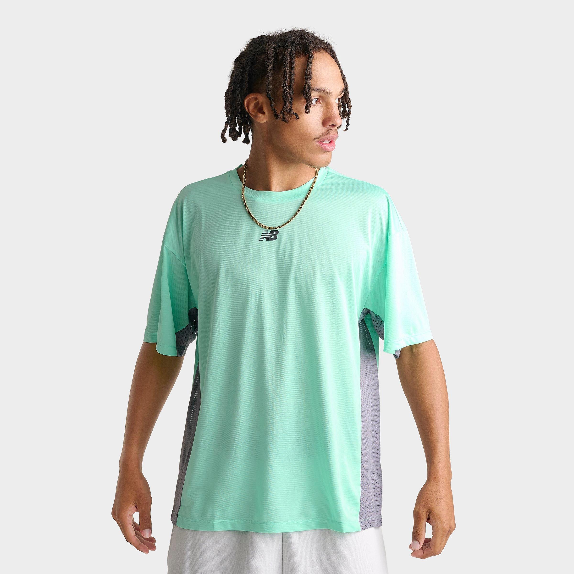 New Balance Men's Fast Days Running T-Shirt in Mint/Grey Size: Medium