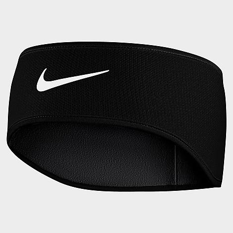 Shop Nike Knit Headband In Black/black/white