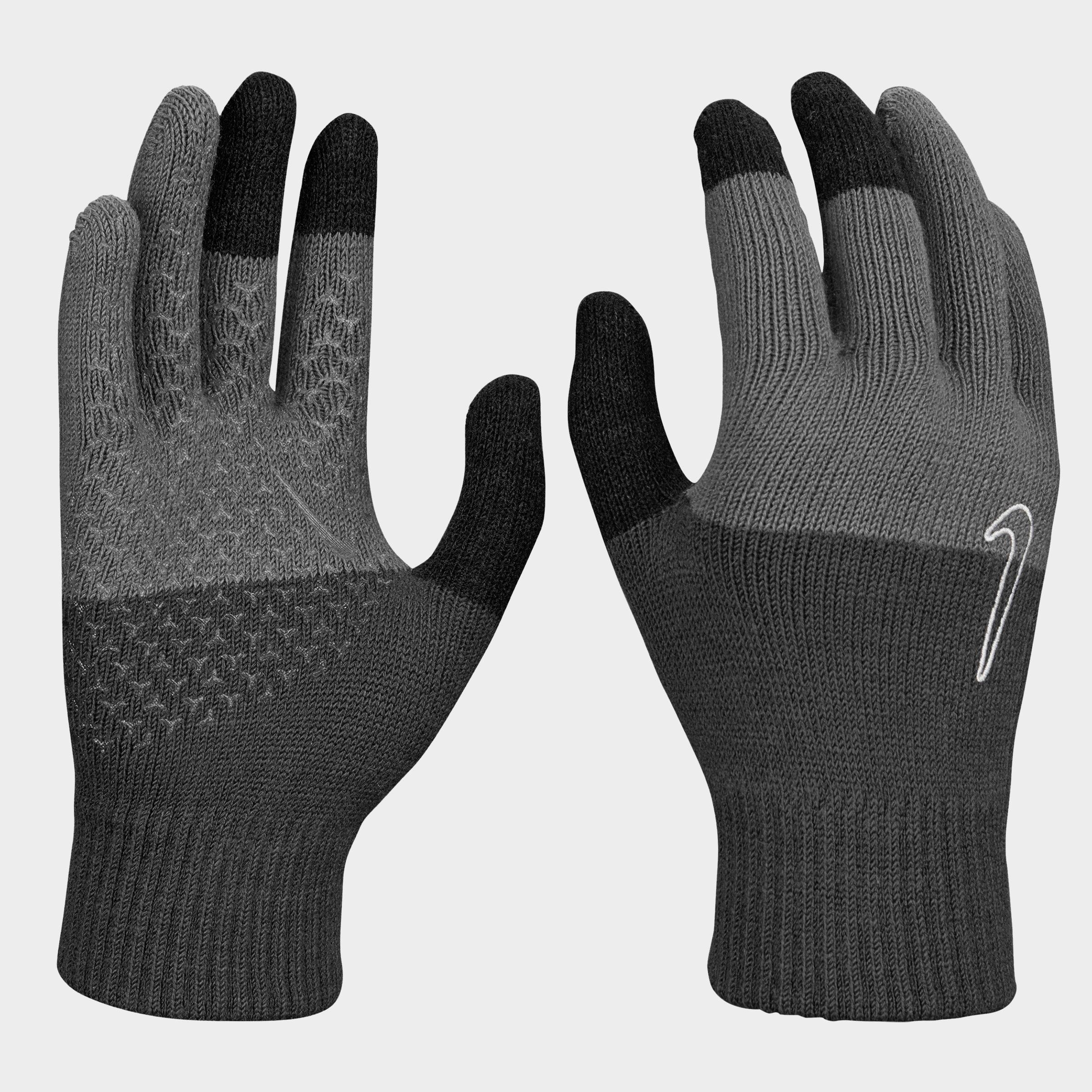 Nike Men's Knit Tech Grip 2.0 Gloves in Anthracite/Black/White Size: Small/Medium