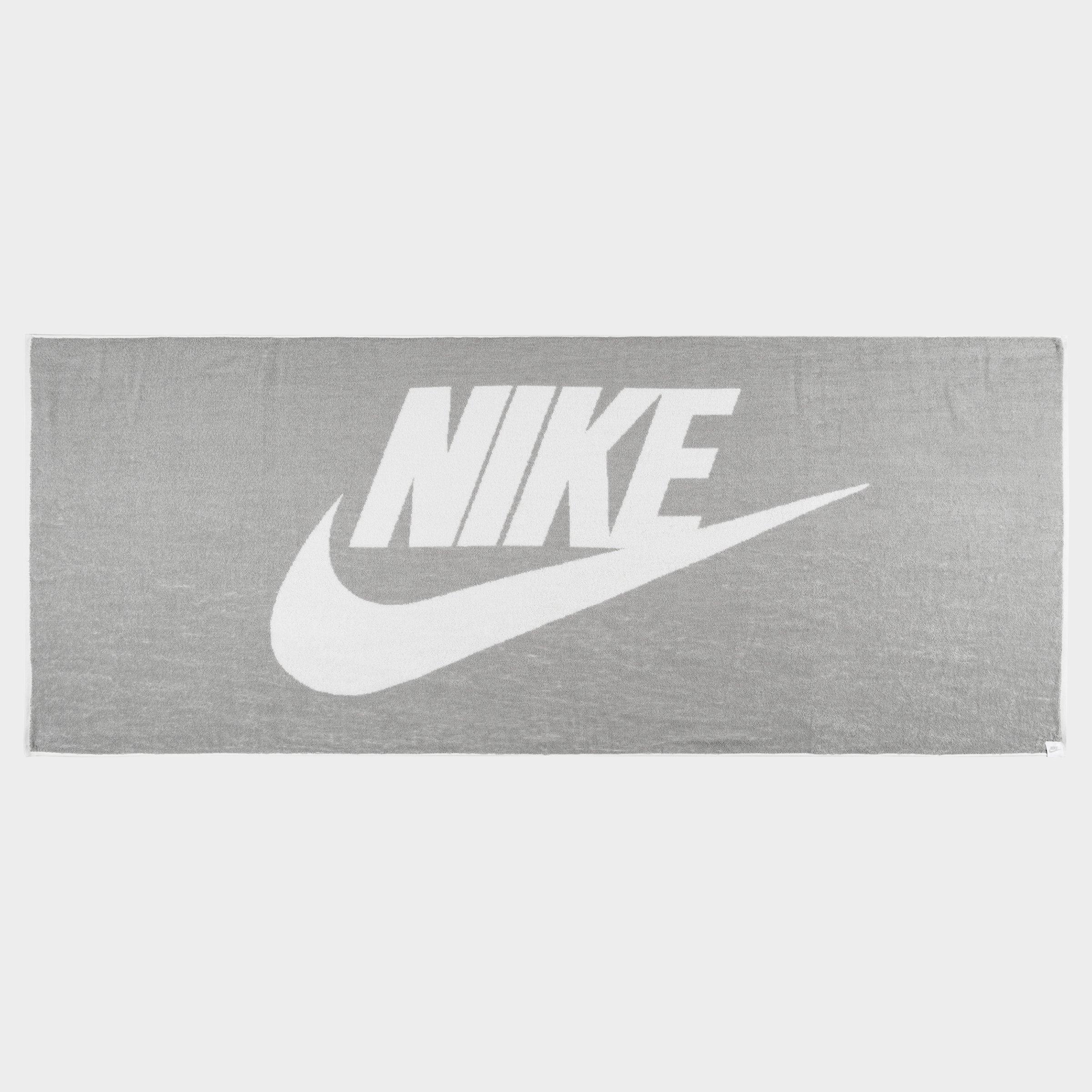 Shop Nike Club Pool Towel In Matte Silver/white