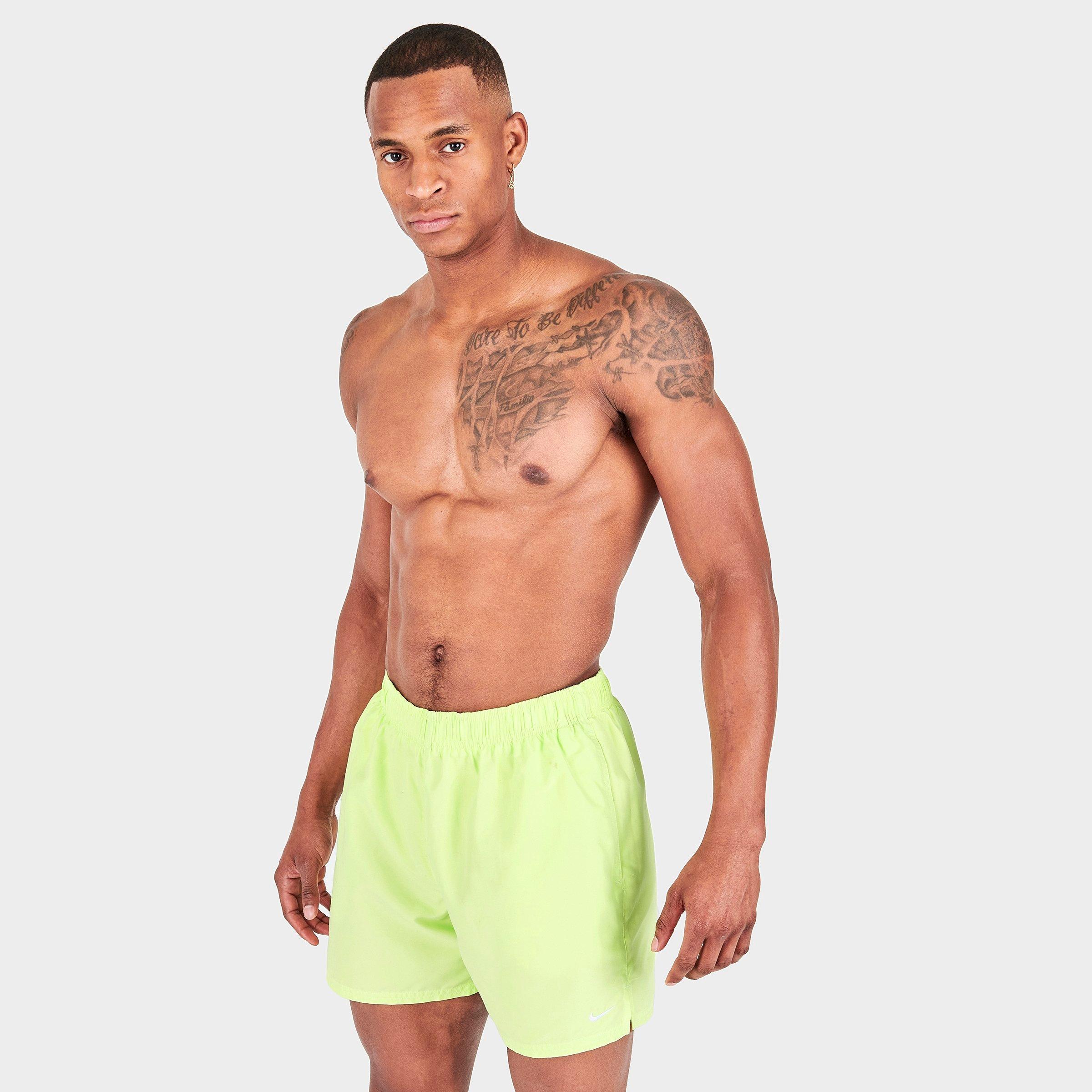 Nike Men's Swim Essential 5 Inch Volley Shorts In Light Liquid Lime