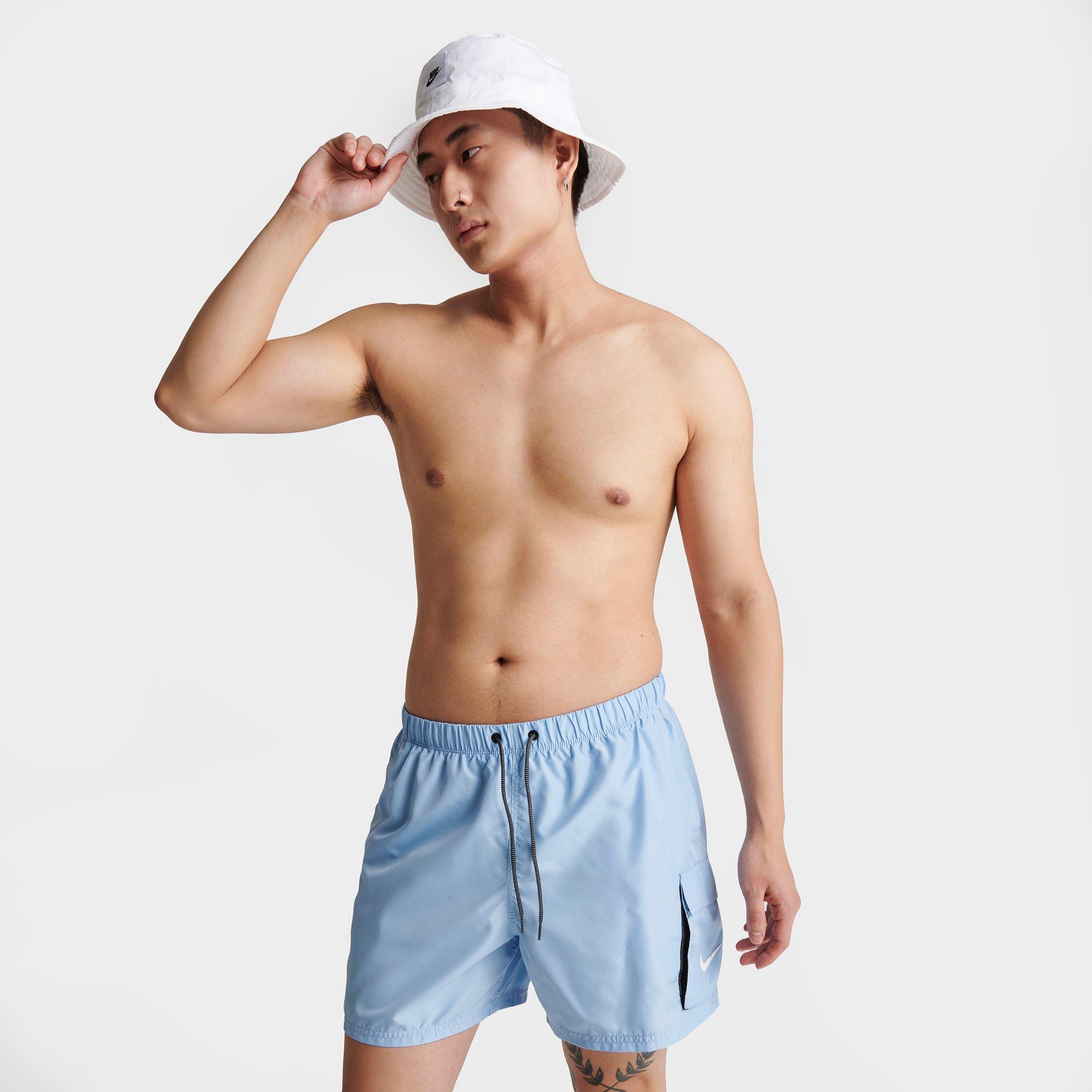 Nike Men's Packable Cargo Volley 5-inch Swim Shorts In Psychic Blue